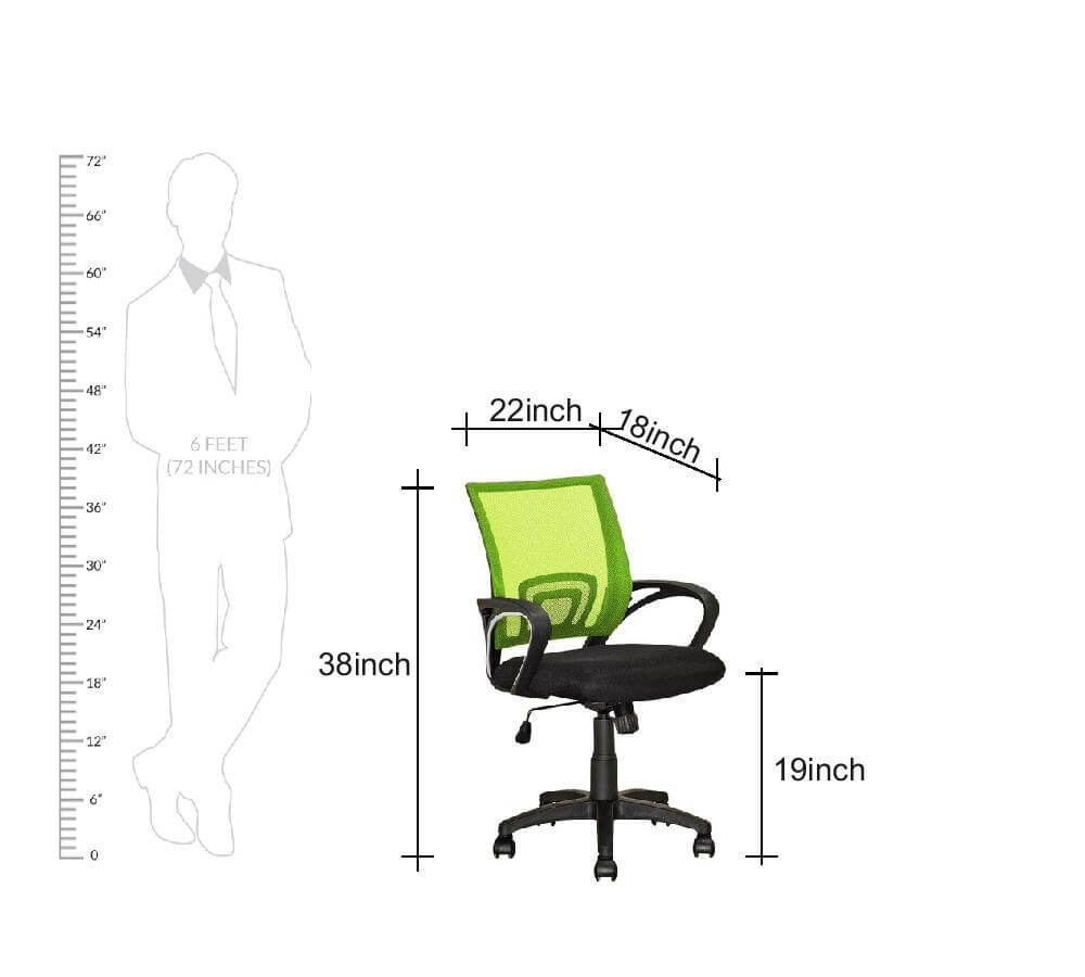 Medium Back Office Executive Mesh Chair with Nylon Wheels Base