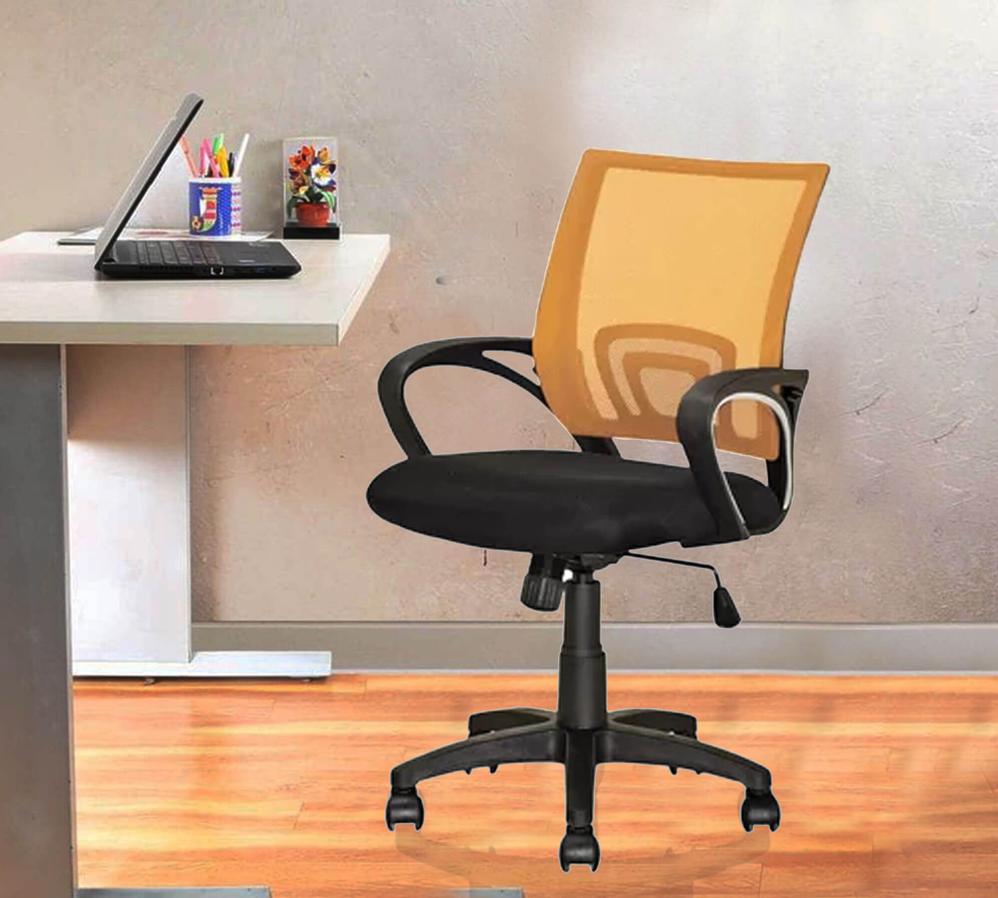 Medium Back Office Executive Mesh Chair with Nylon Wheels Base