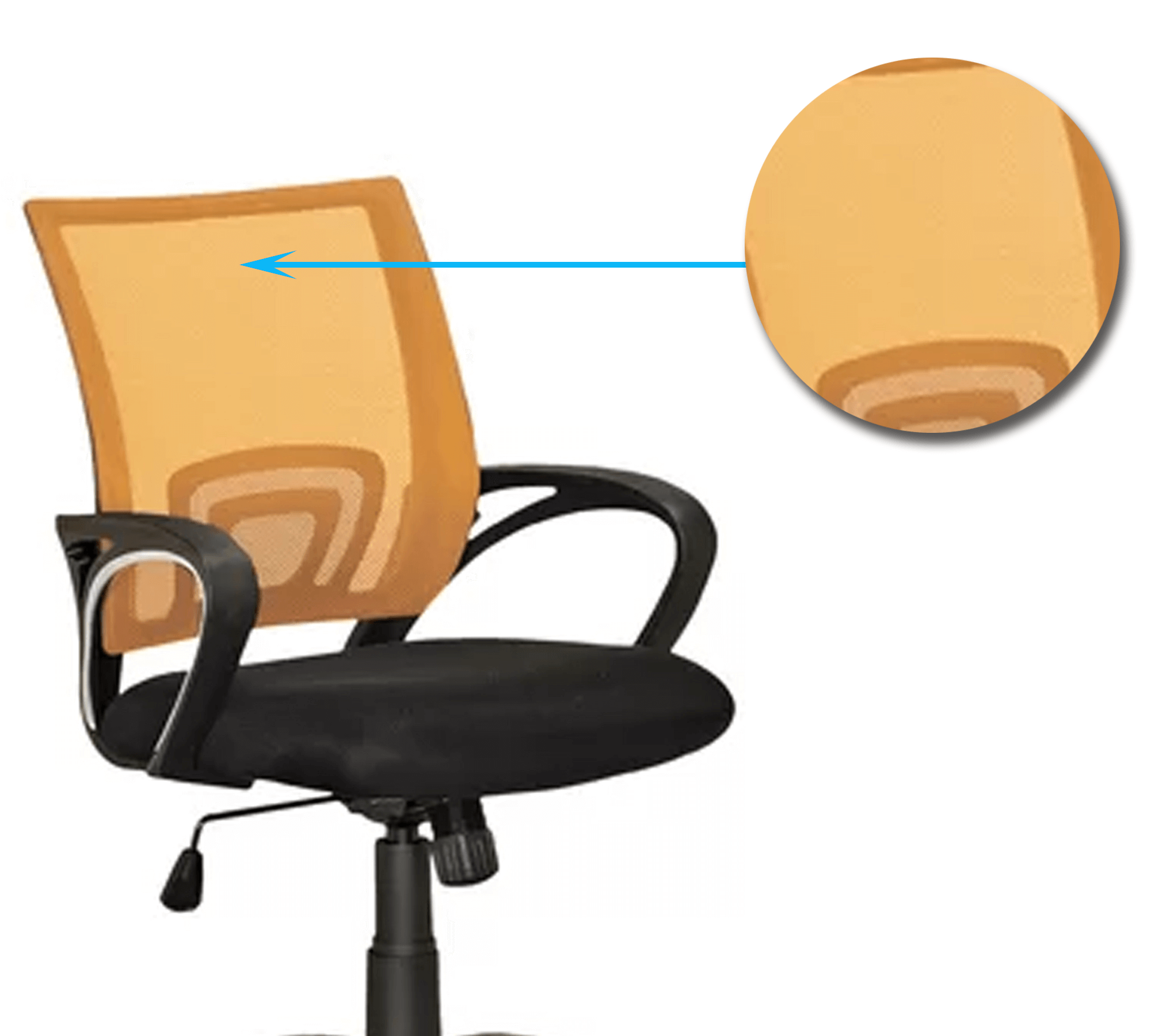 Medium Back Office Executive Mesh Chair with Nylon Wheels Base