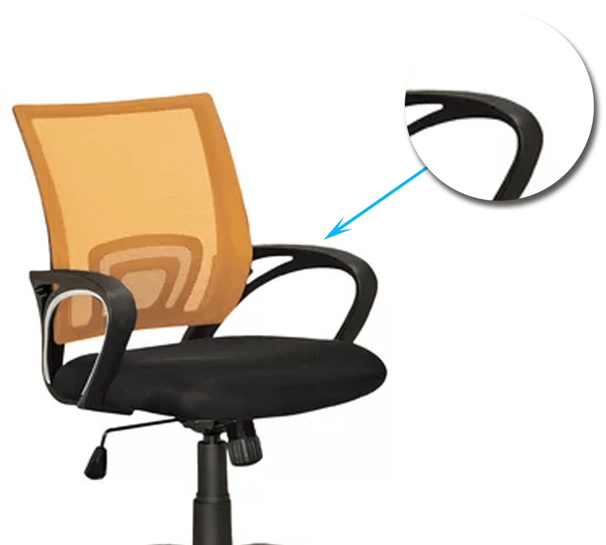 Medium Back Office Executive Mesh Chair with Nylon Wheels Base