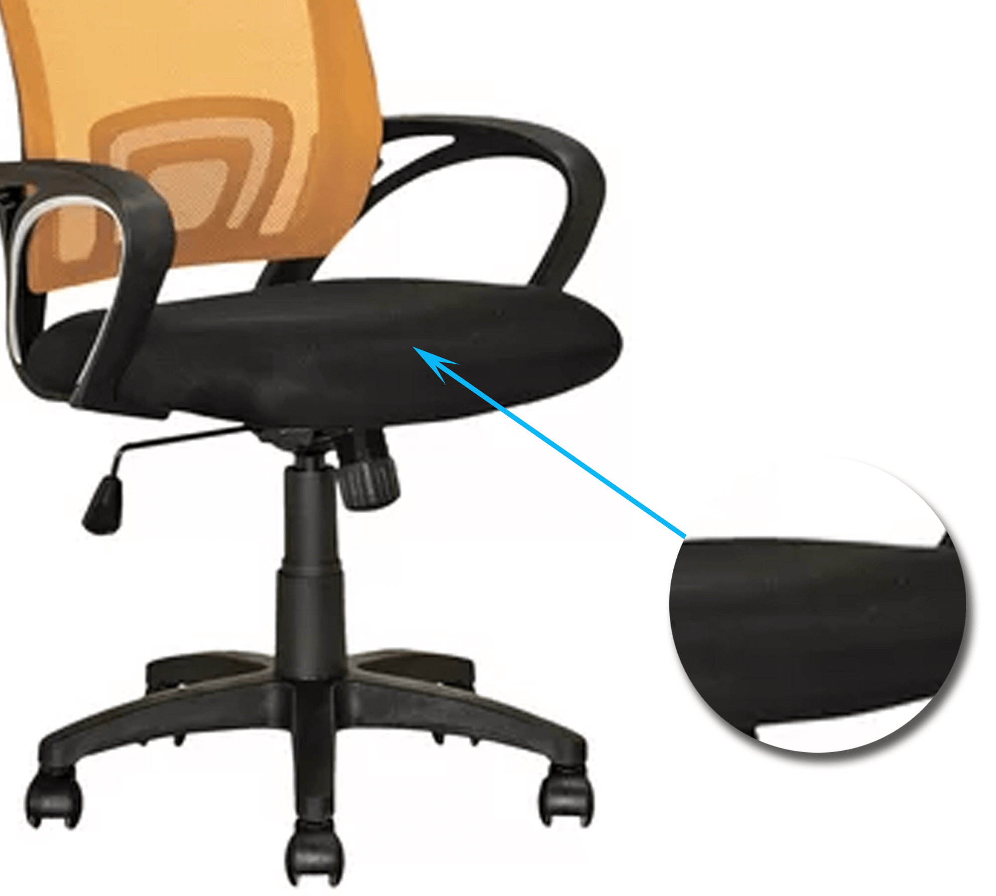 Medium Back Office Executive Mesh Chair with Nylon Wheels Base