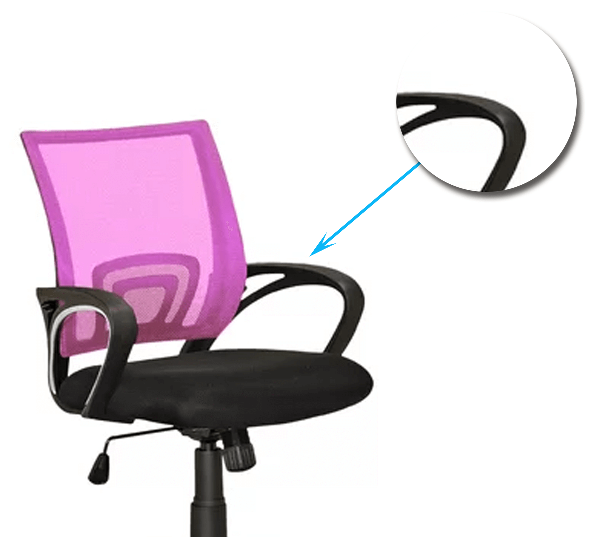 Medium Back Office Executive Mesh Chair with Nylon Wheels Base