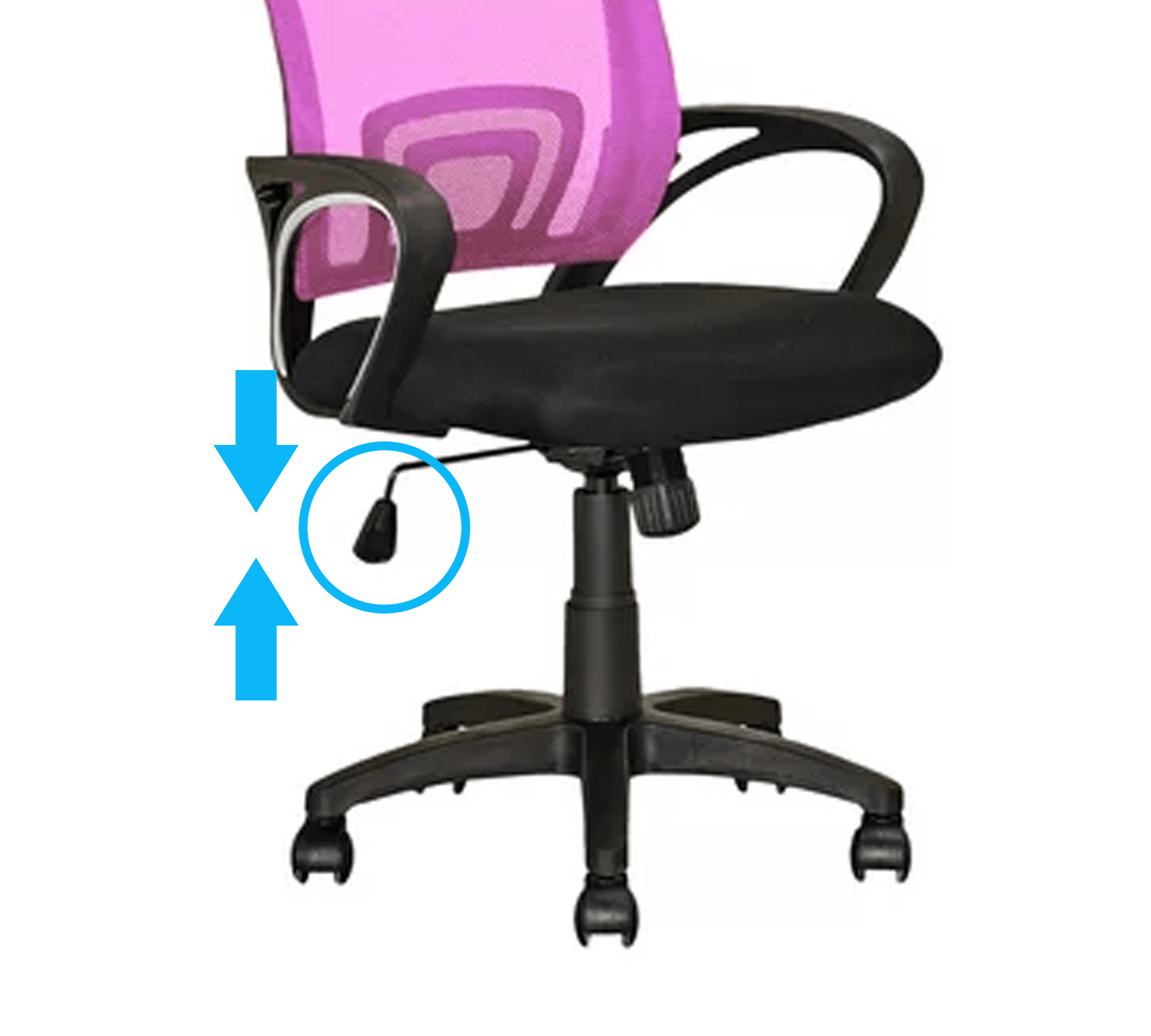 Medium Back Office Executive Mesh Chair with Nylon Wheels Base