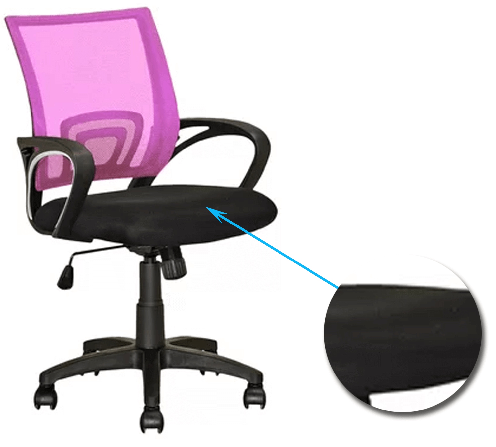 Medium Back Office Executive Mesh Chair with Nylon Wheels Base