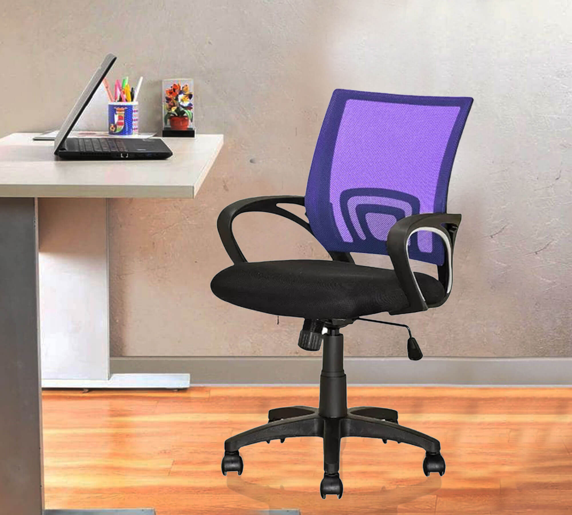 Medium Back Office Executive Mesh Chair with Nylon Wheels Base