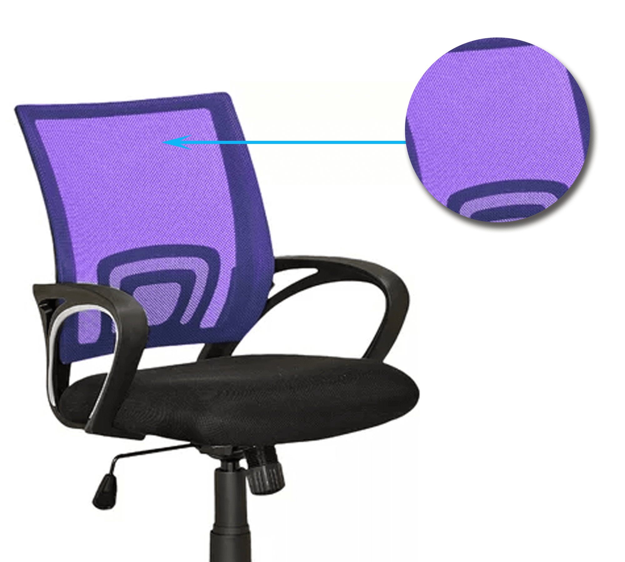 Medium Back Office Executive Mesh Chair with Nylon Wheels Base