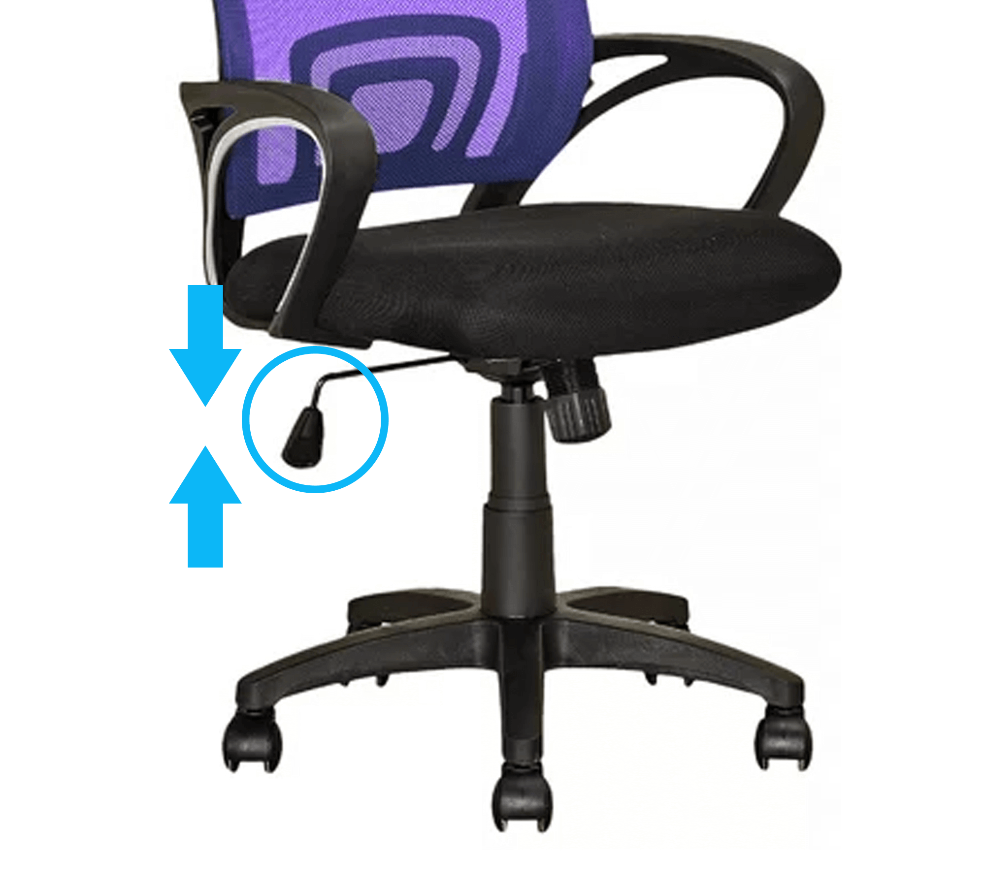 Medium Back Office Executive Mesh Chair with Nylon Wheels Base