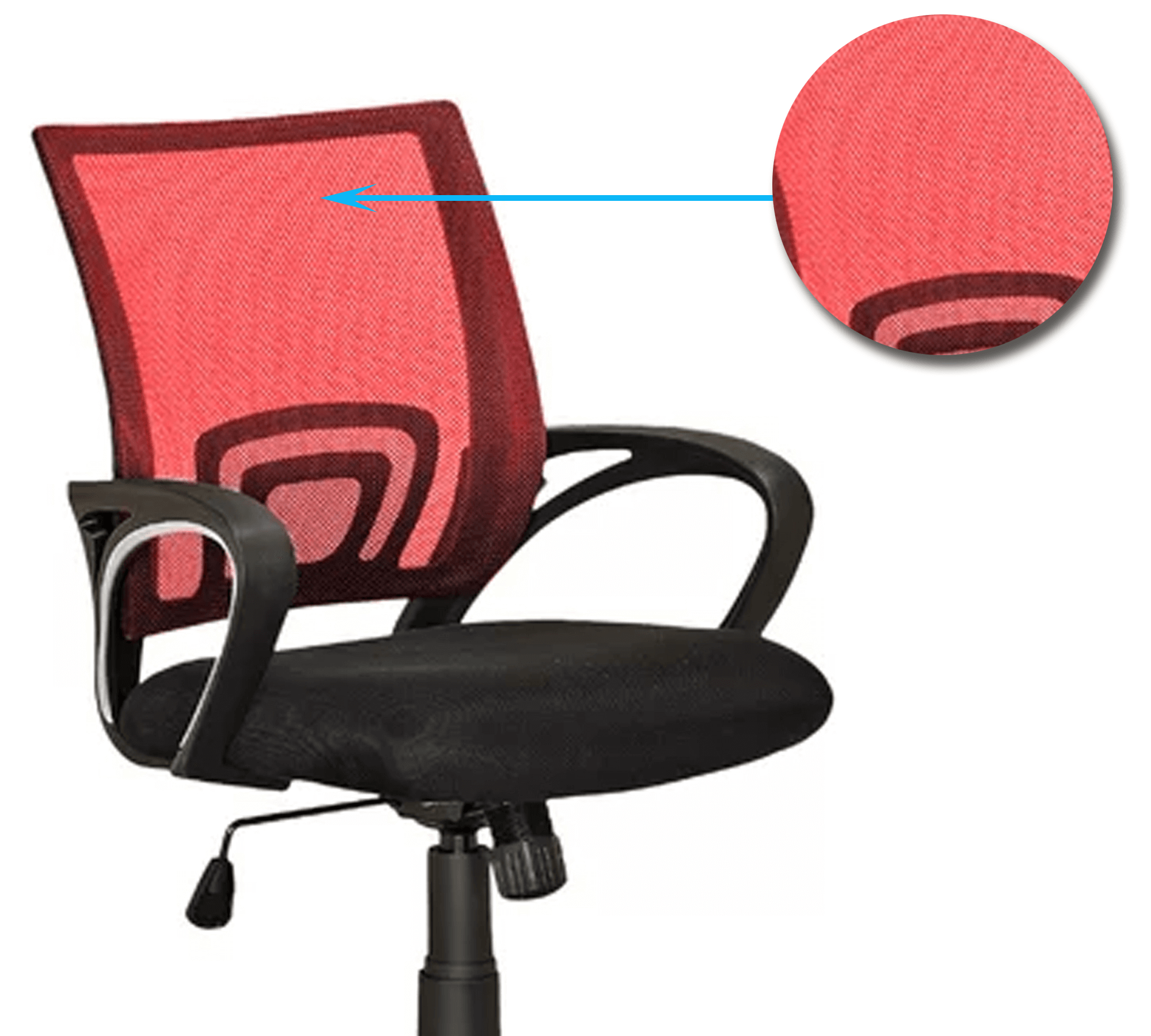 Medium Back Office Executive Mesh Chair with Nylon Wheels Base