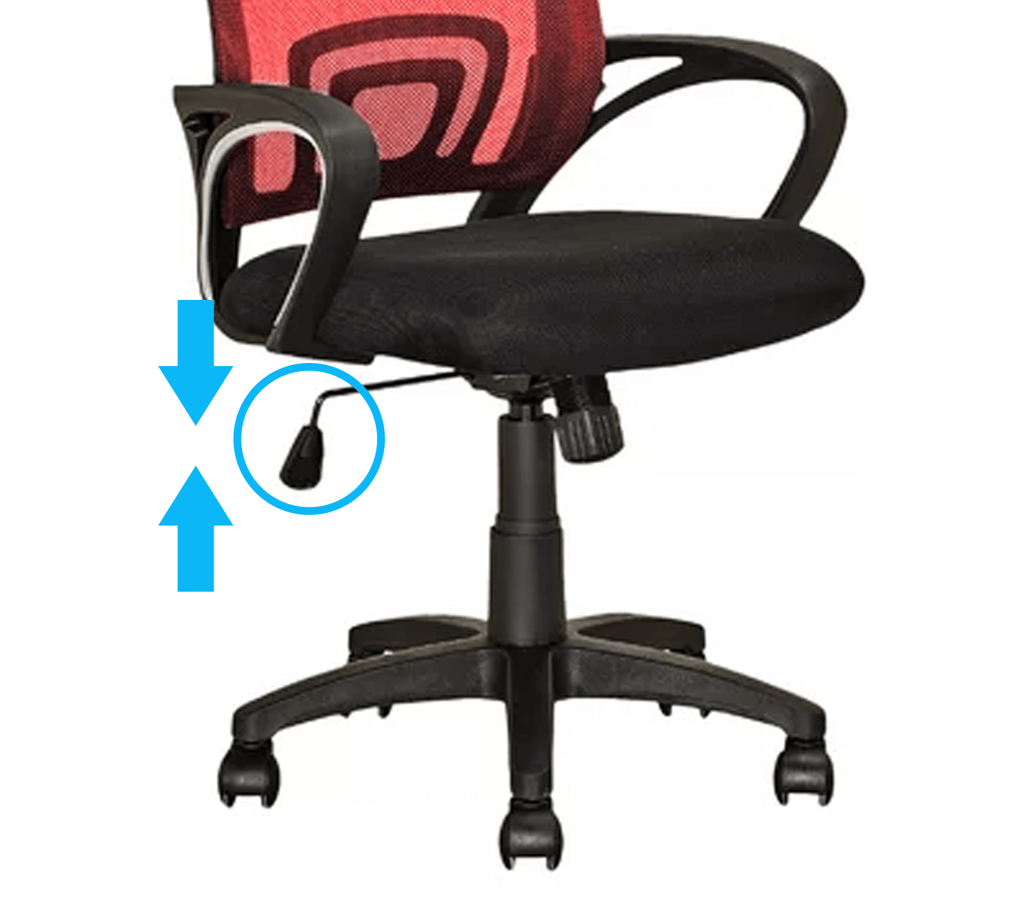 Medium Back Office Executive Mesh Chair with Nylon Wheels Base