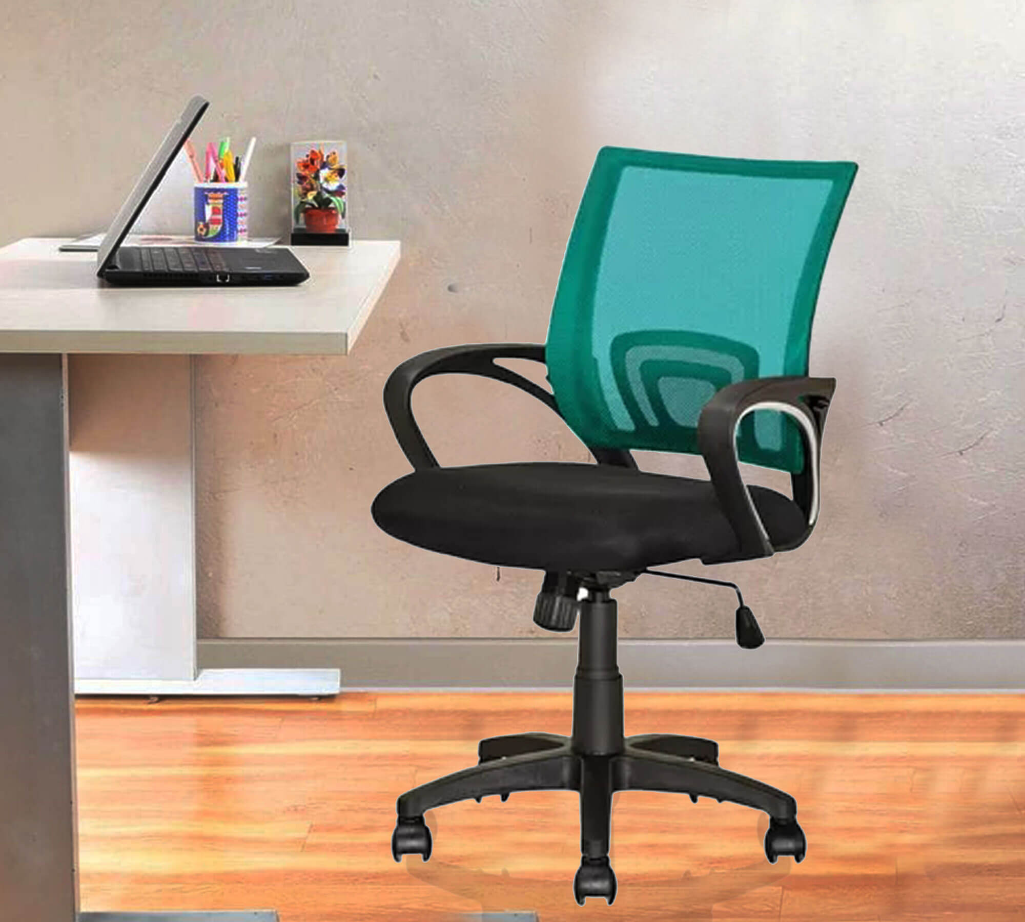 Medium Back Office Executive Mesh Chair with Nylon Wheels Base