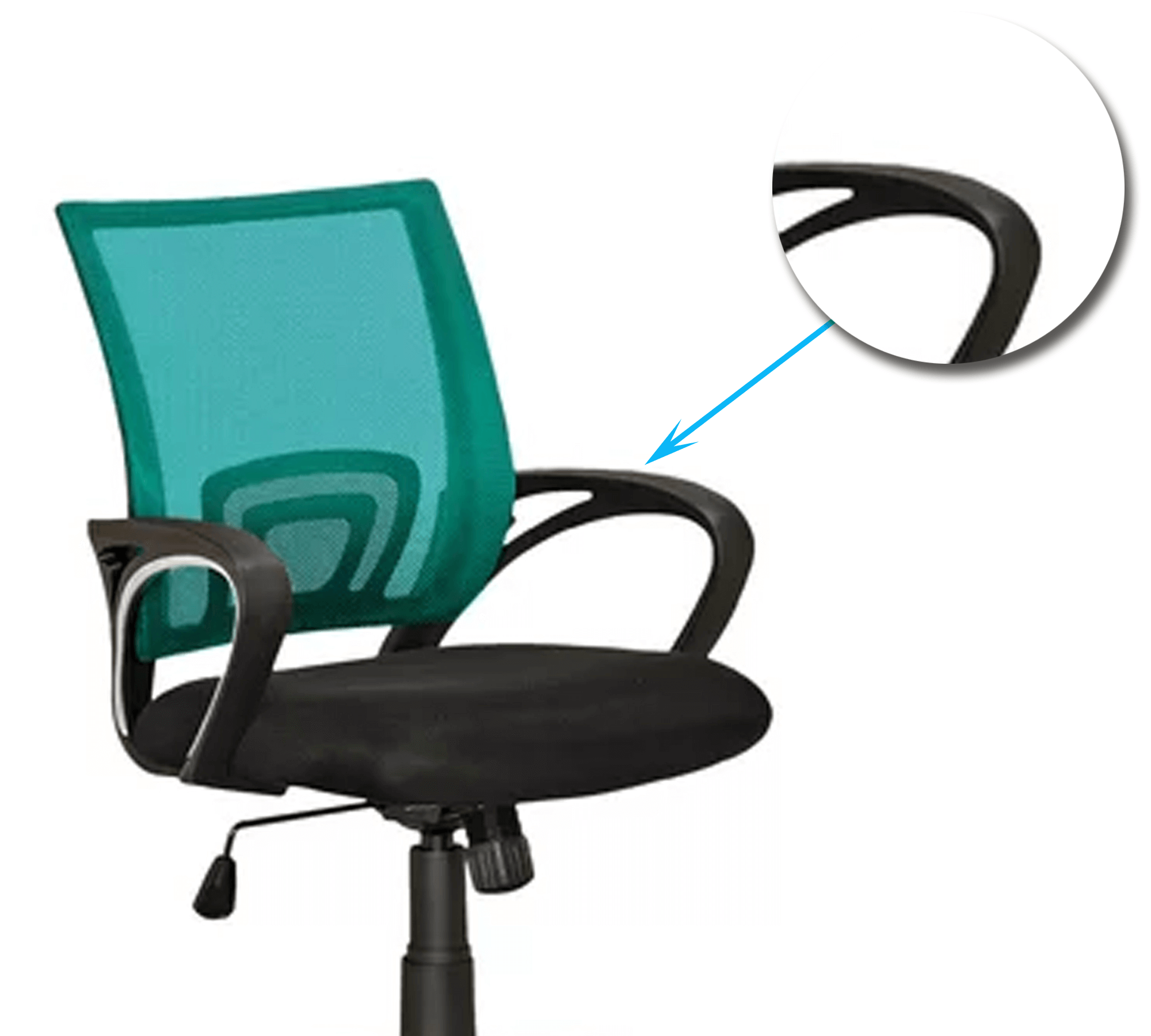 Medium Back Office Executive Mesh Chair with Nylon Wheels Base