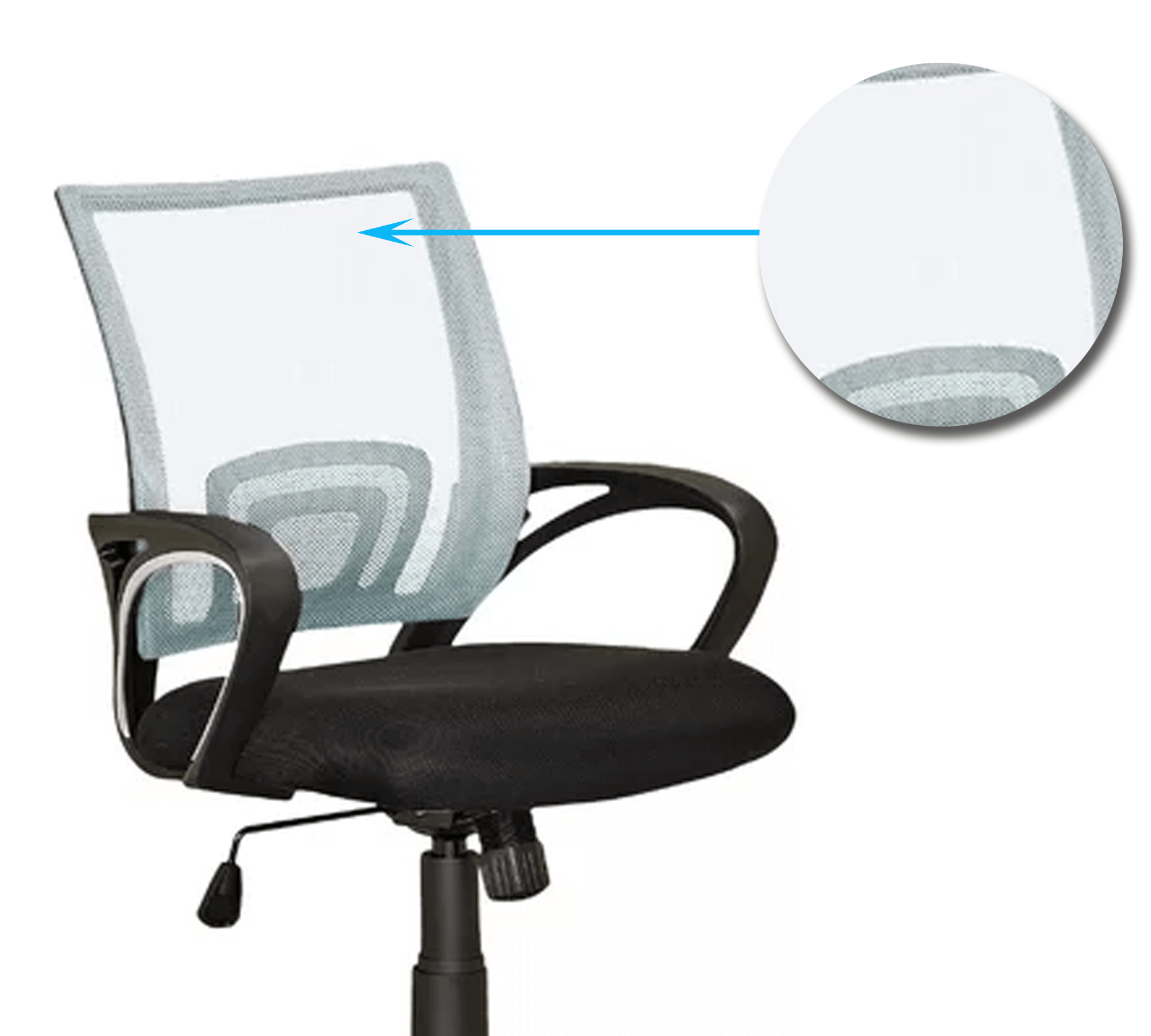 Medium Back Office Executive Mesh Chair with Nylon Wheels Base