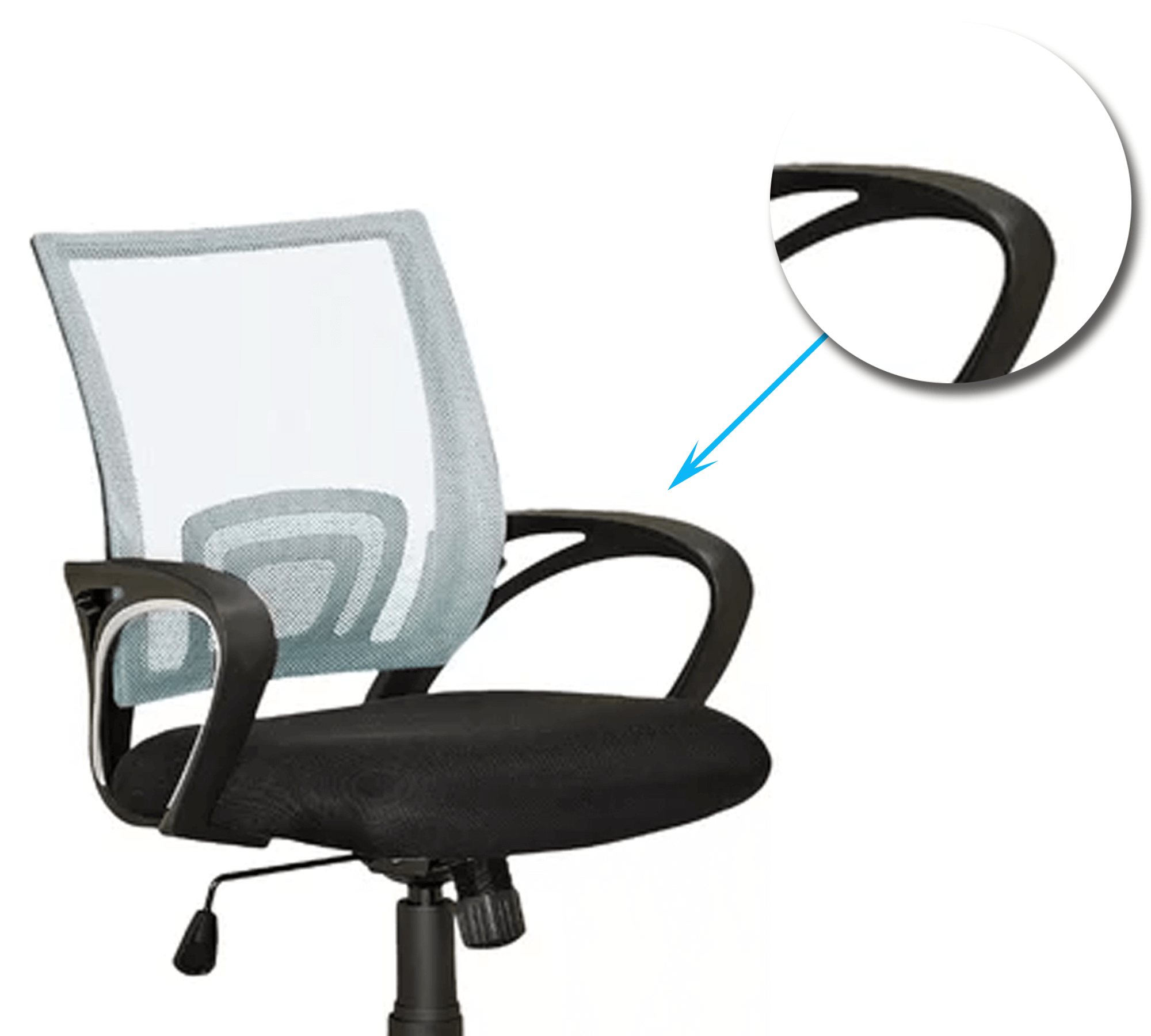 Medium Back Office Executive Mesh Chair with Nylon Wheels Base