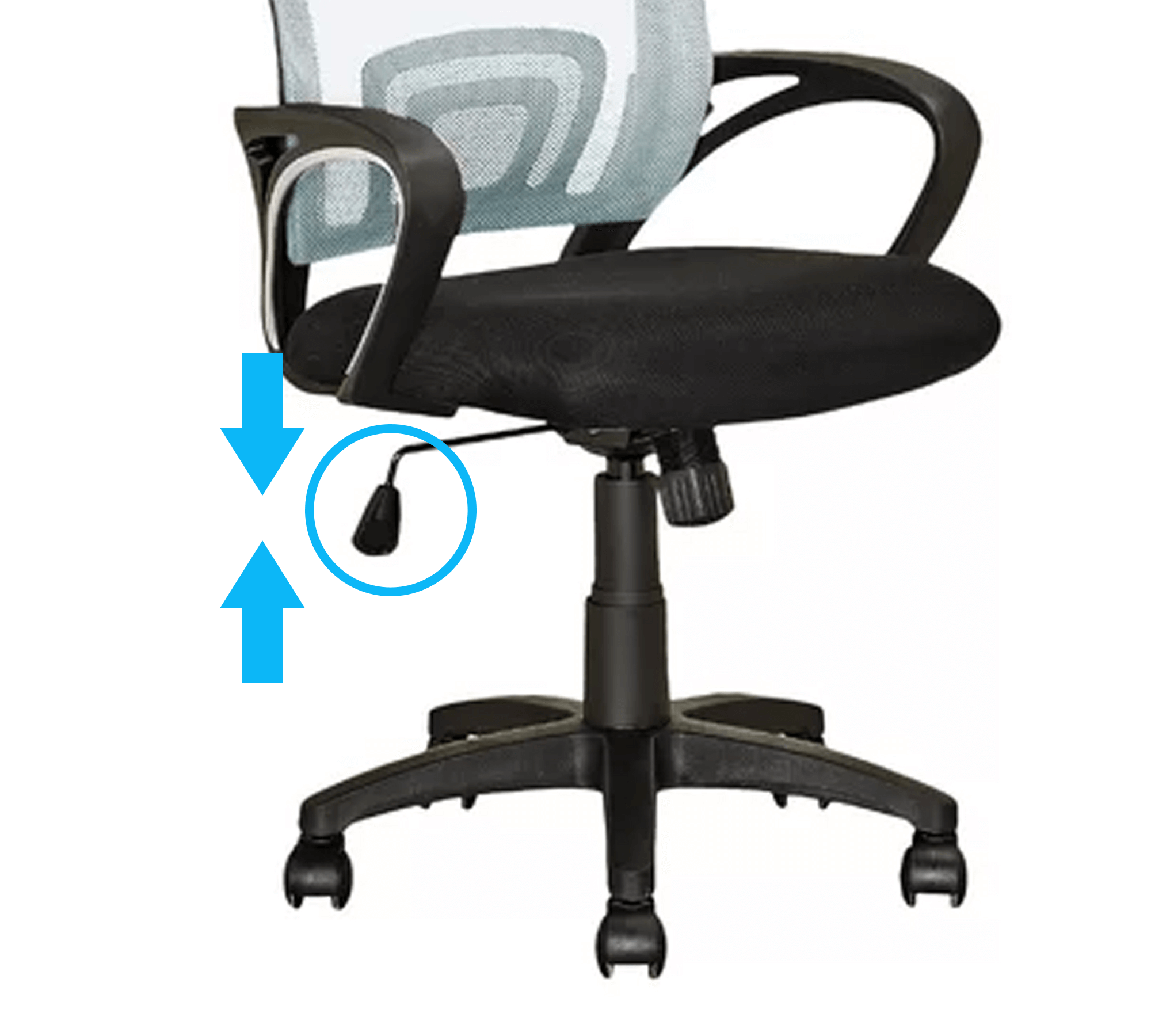 Medium Back Office Executive Mesh Chair with Nylon Wheels Base