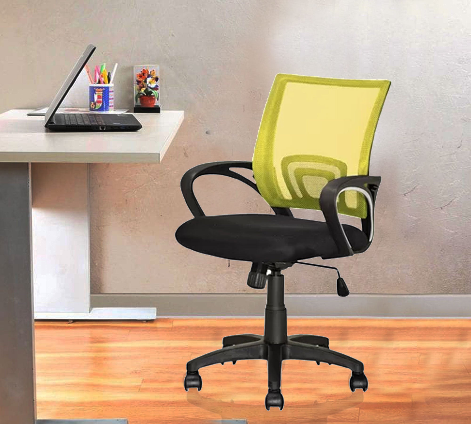 Medium Back Office Executive Mesh Chair with Nylon Wheels Base