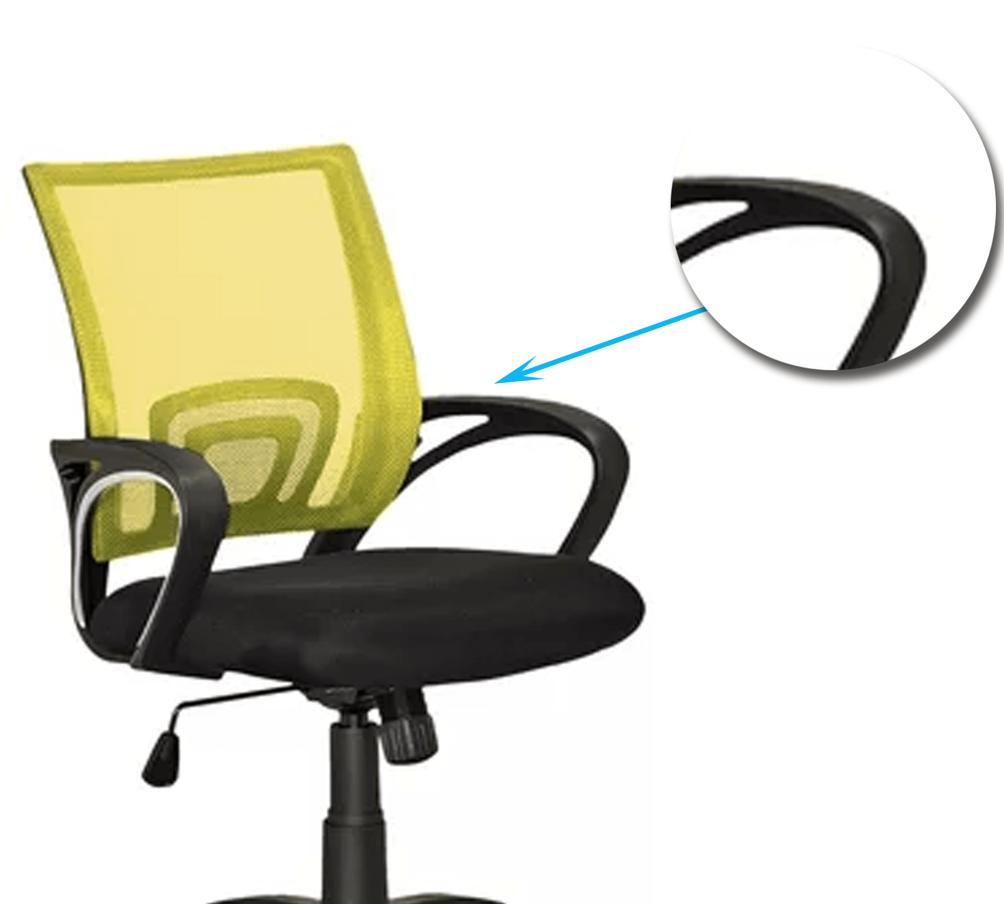 Medium Back Office Executive Mesh Chair with Nylon Wheels Base