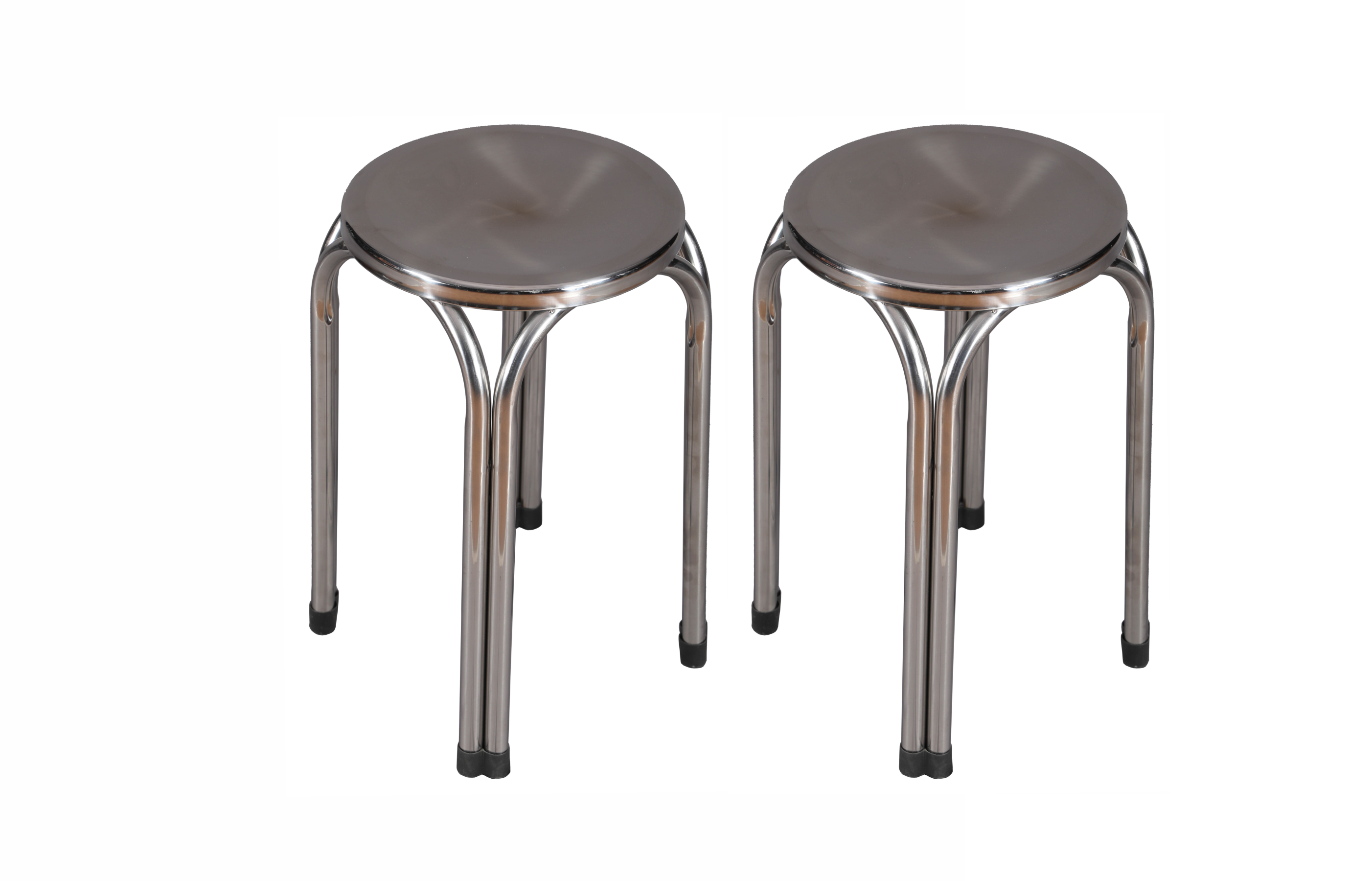 Dr Office Stools Chrome Finish (Silver)