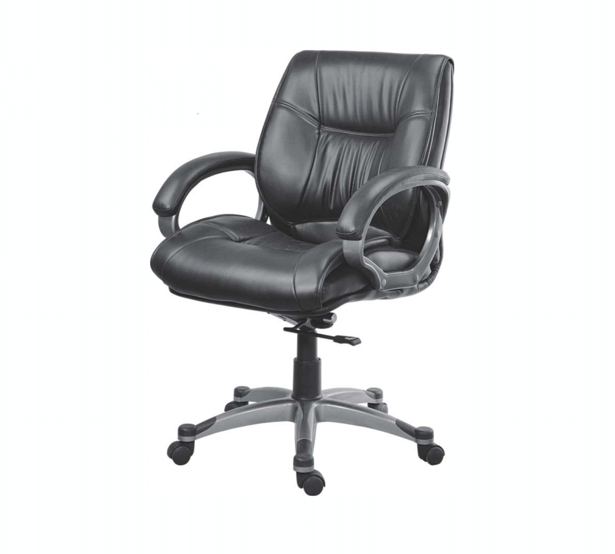 Medium Back Executive Chair with Height Adjustable Aluminum Base