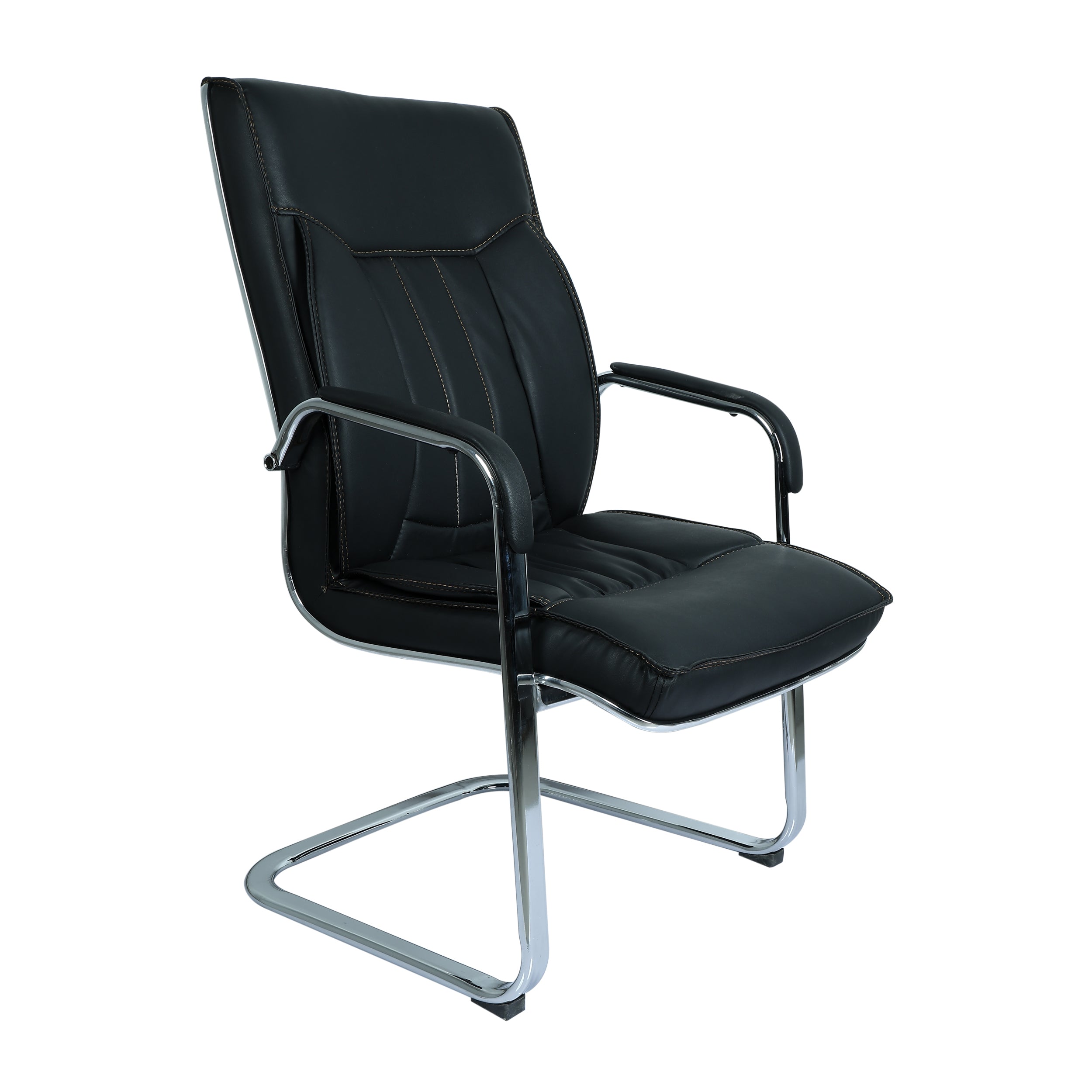 Office Visitor Chair with Arm Metal Frame Base