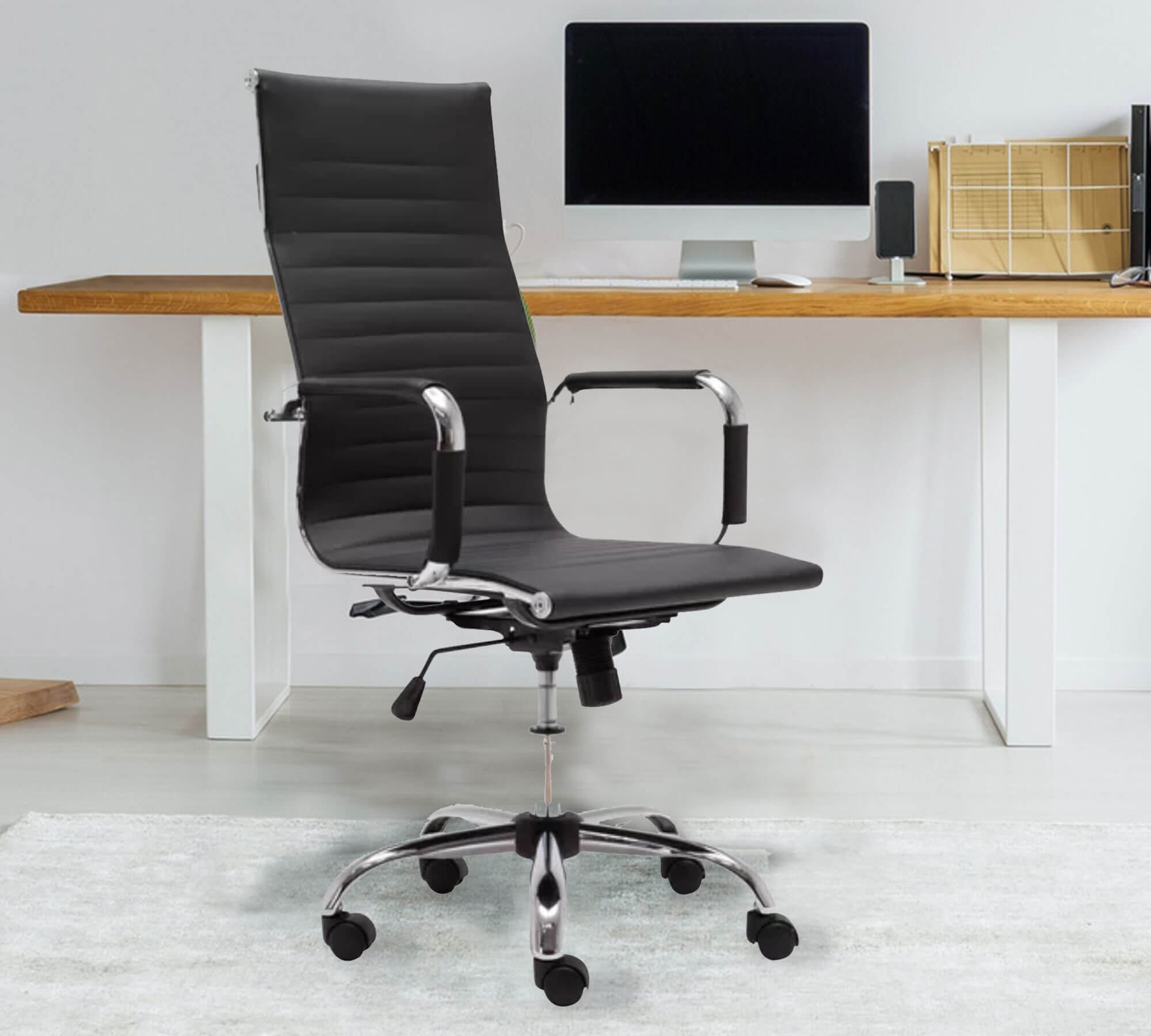 High Back Office Executive Chair with Chrome Base