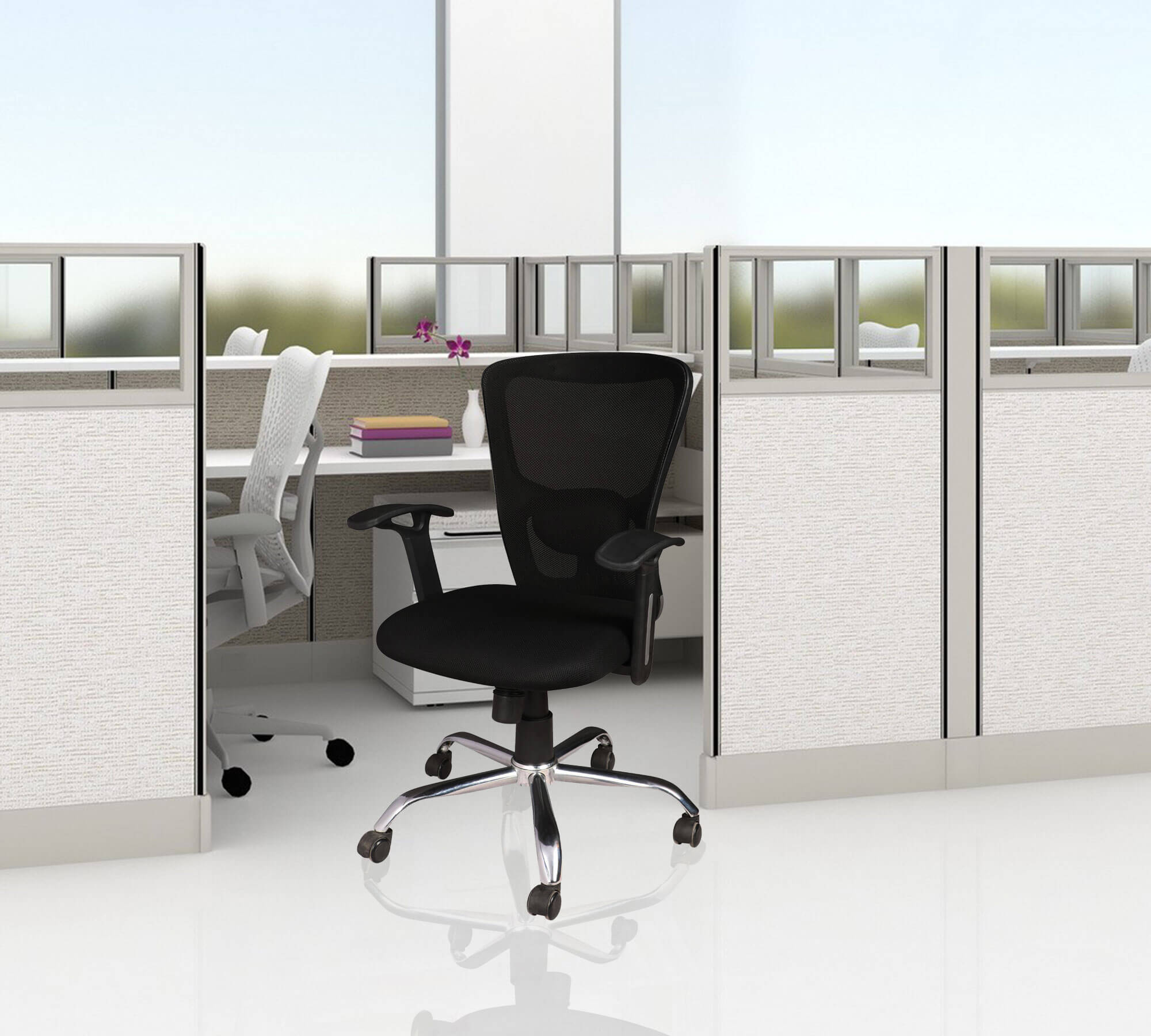 Medium Back Office Executive Mesh Chair with Chrome Base