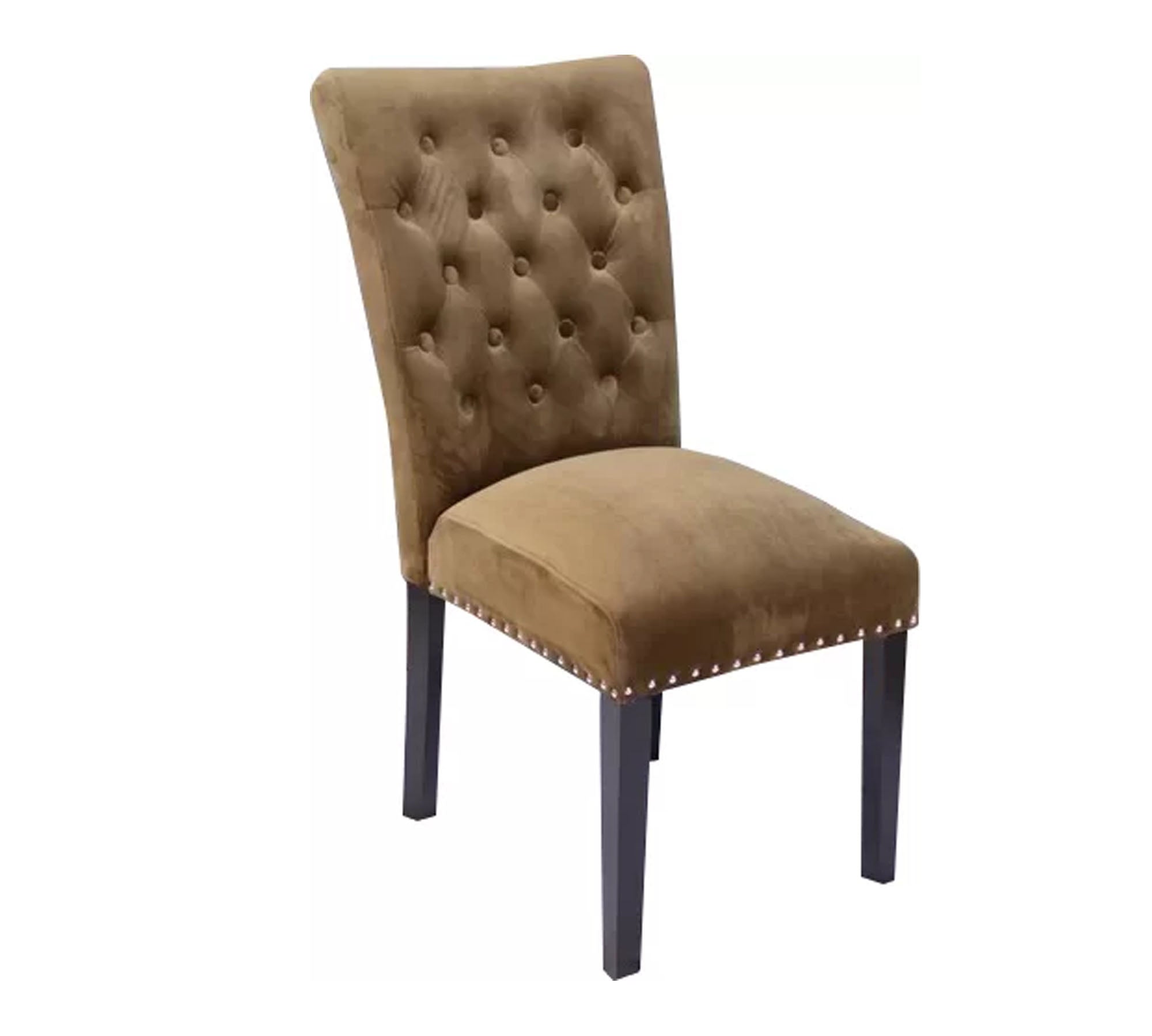 Solid Wooden Frame Legs Base Fabric Velvet Armless Dining Chair