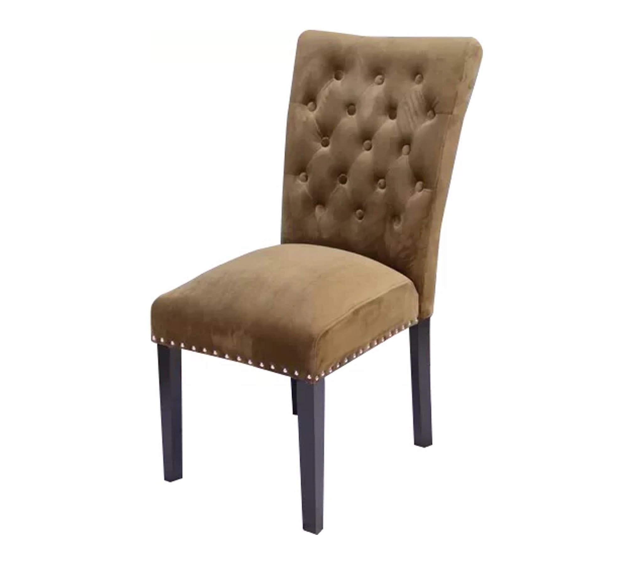 Solid Wooden Frame Legs Base Fabric Velvet Armless Dining Chair