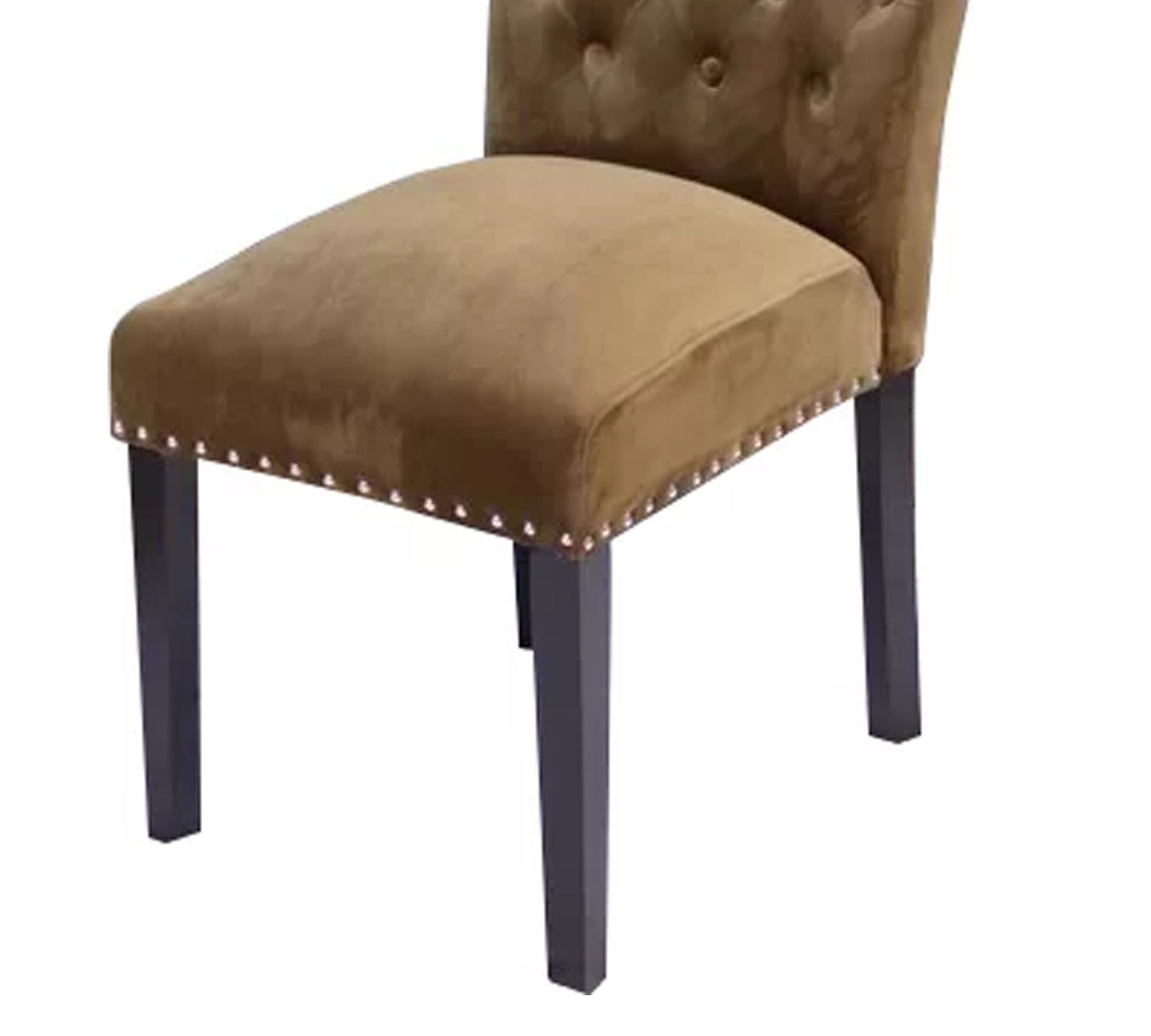 Solid Wooden Frame Legs Base Fabric Velvet Armless Dining Chair