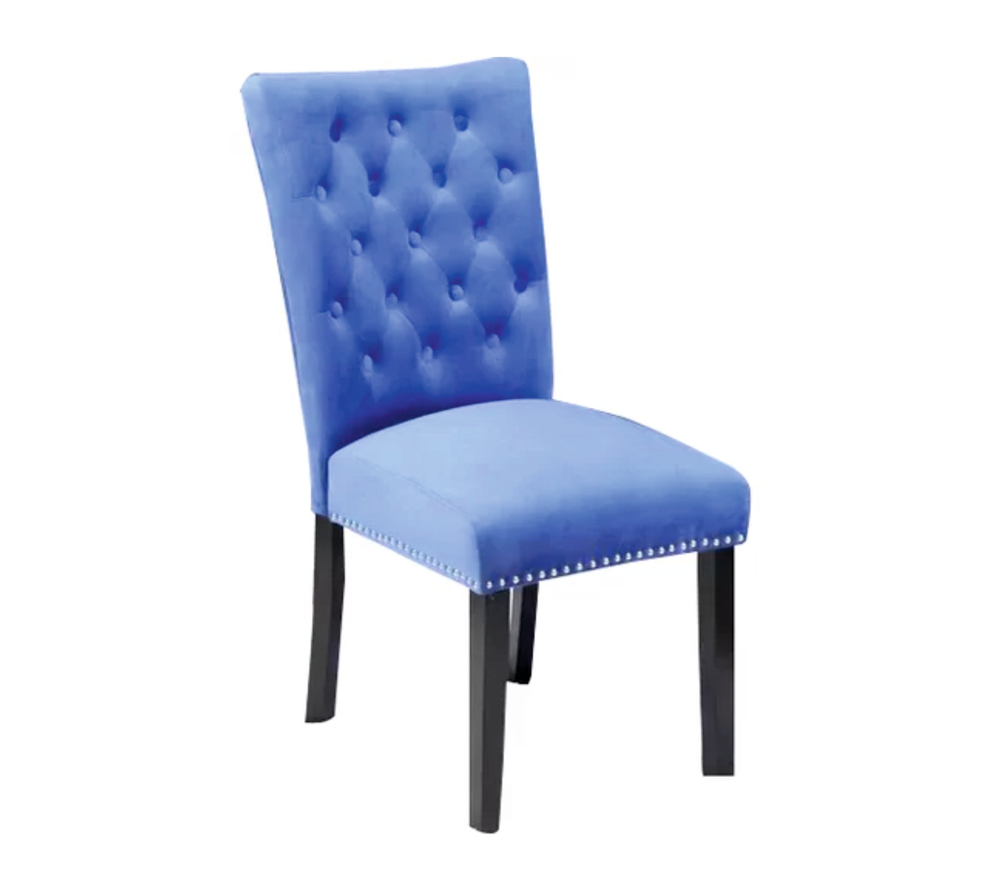 Solid Wooden Frame Legs Base Fabric Velvet Armless Dining Chair