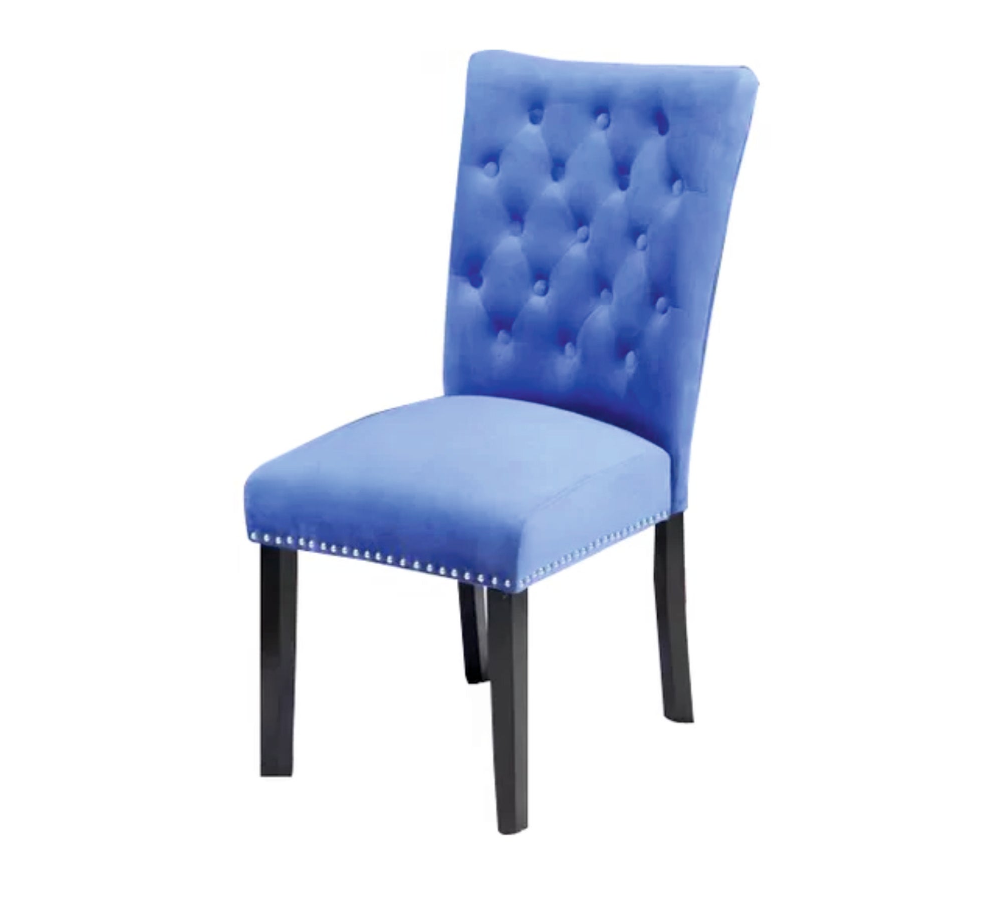 Solid Wooden Frame Legs Base Fabric Velvet Armless Dining Chair