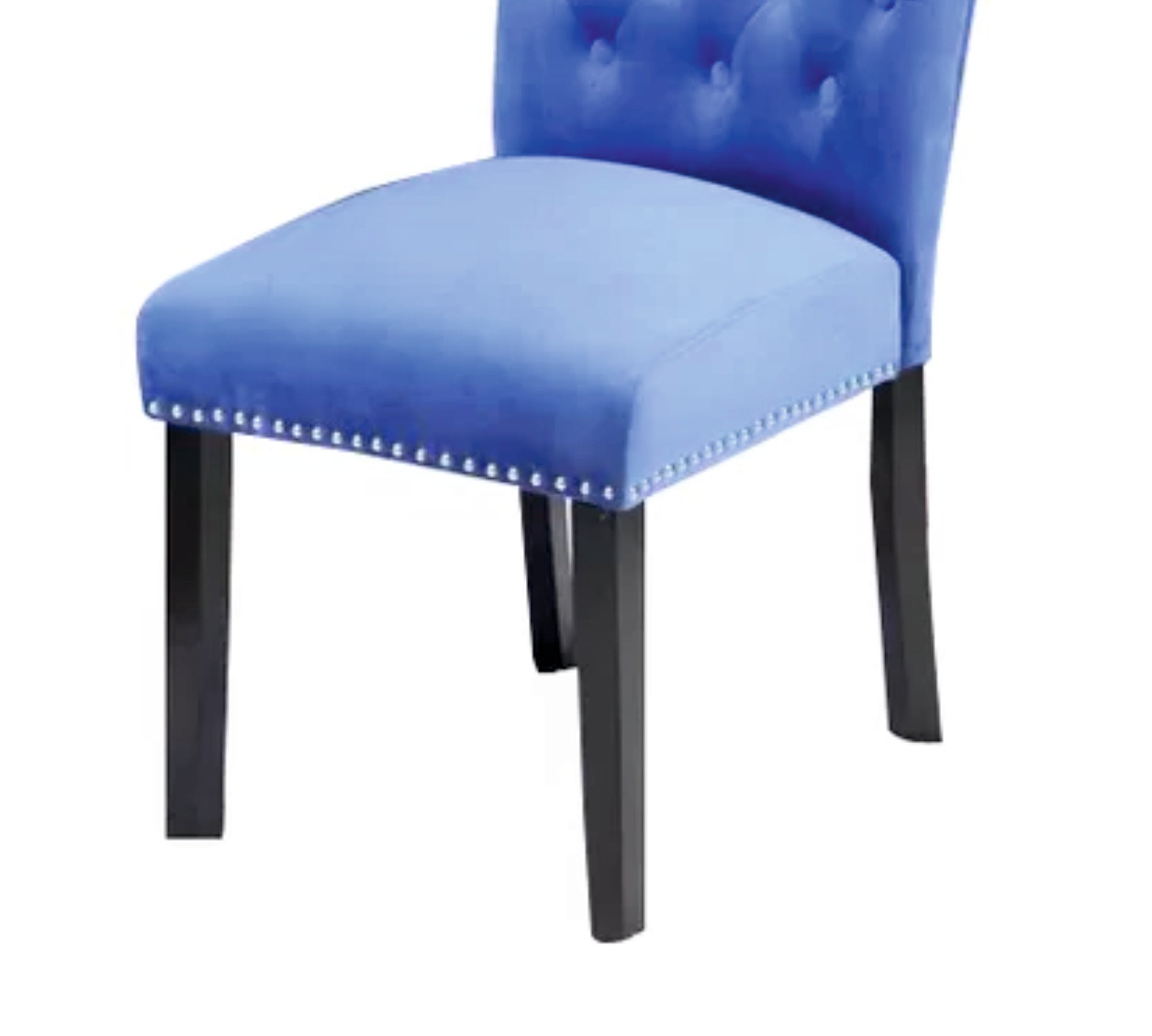 Solid Wooden Frame Legs Base Fabric Velvet Armless Dining Chair