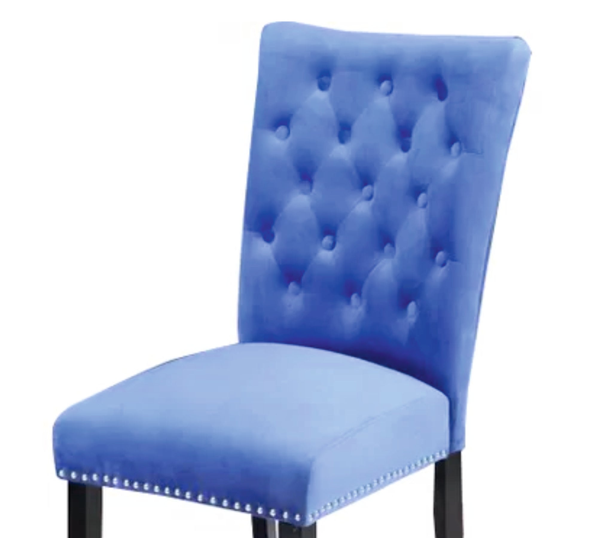 Solid Wooden Frame Legs Base Fabric Velvet Armless Dining Chair