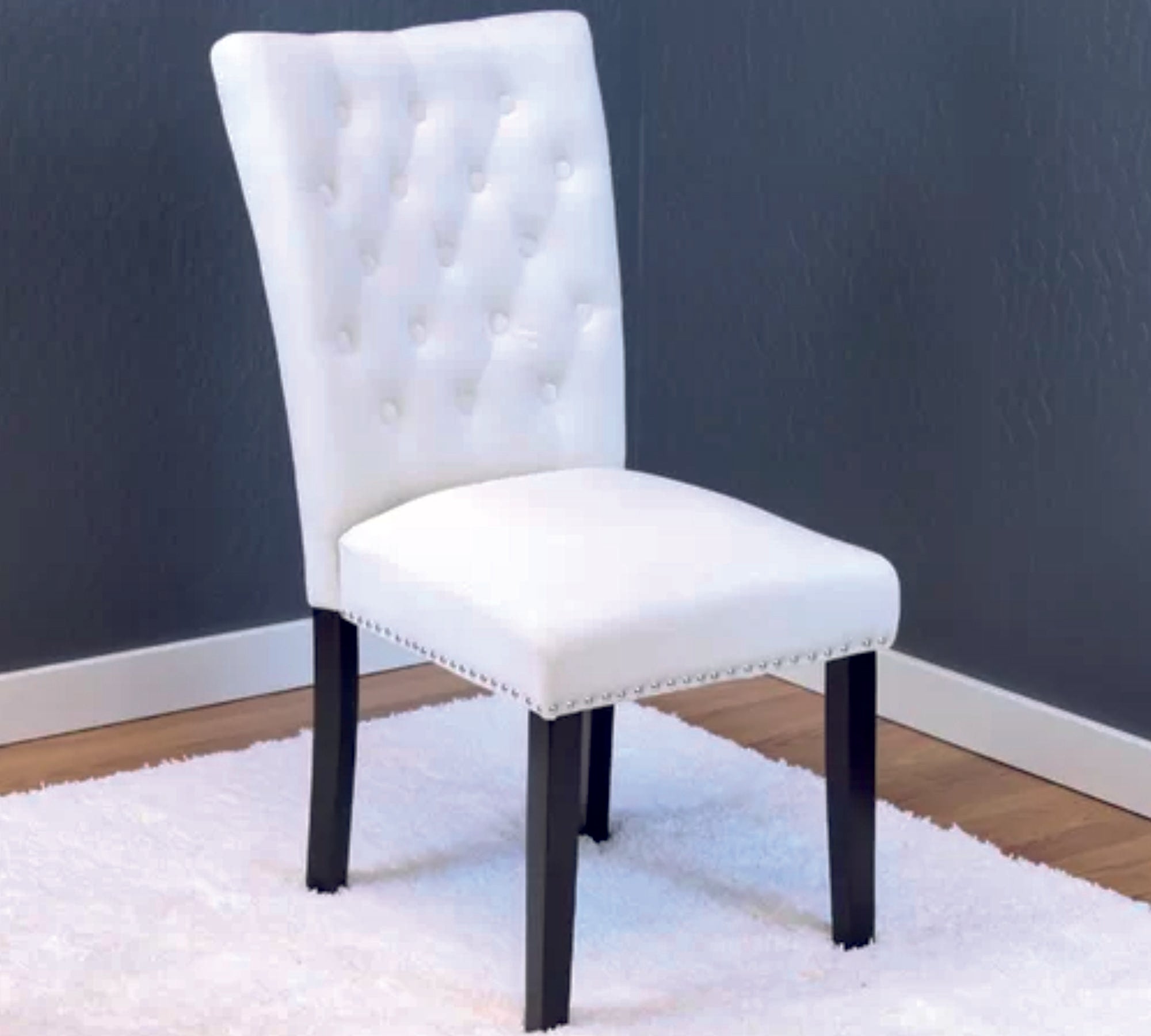 Solid Wooden Frame Legs Base Fabric Velvet Armless Dining Chair