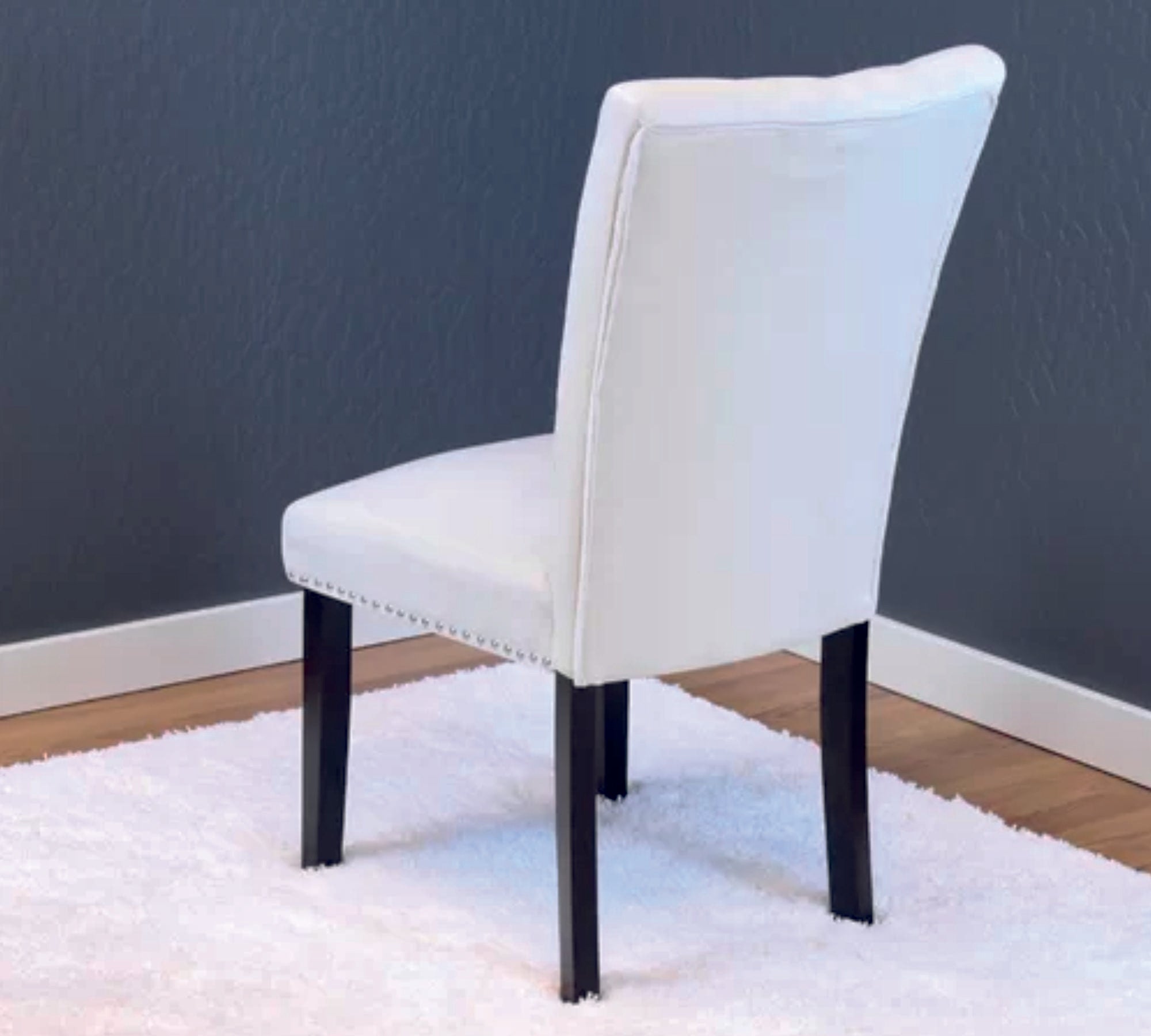 Solid Wooden Frame Legs Base Fabric Velvet Armless Dining Chair