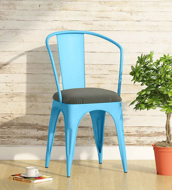 Cafe Chair With Metal Frame Cushioned