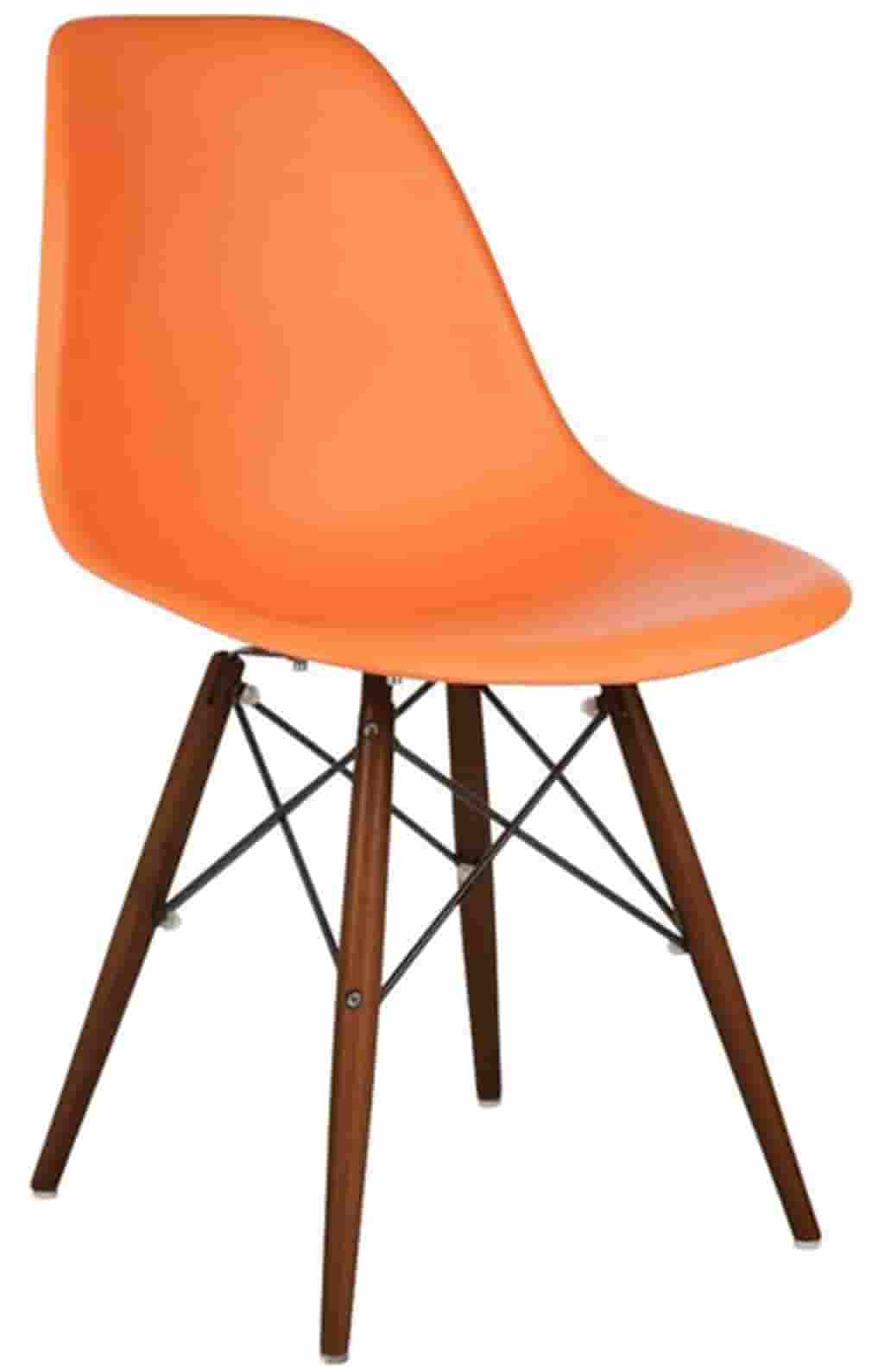 Cafe Chair in Wooden Legs Base PP Molded