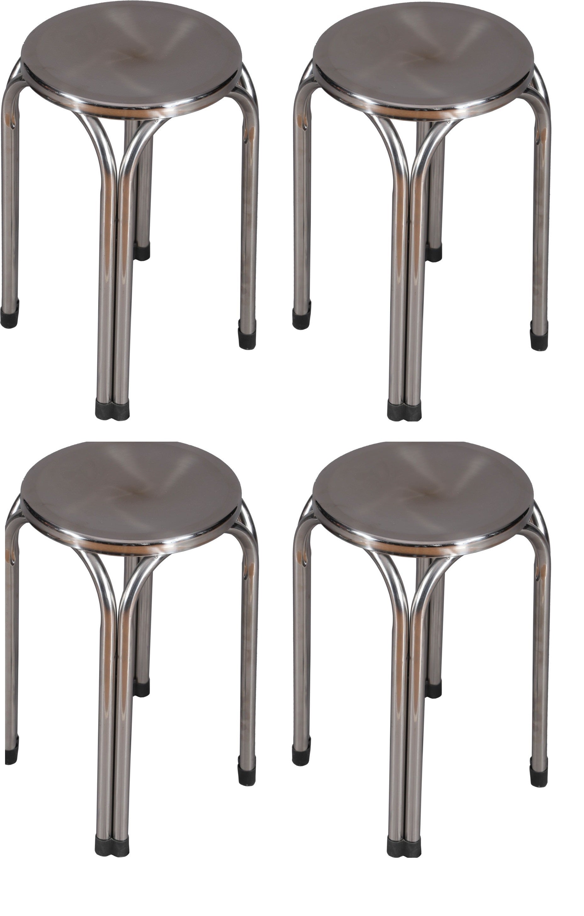 Dr Office Stools Chrome Finish (Silver)