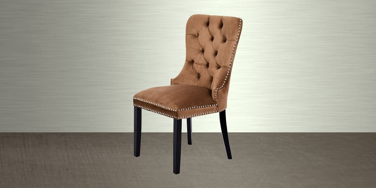 Upholstered Dining Chair with Wooden Frame Base