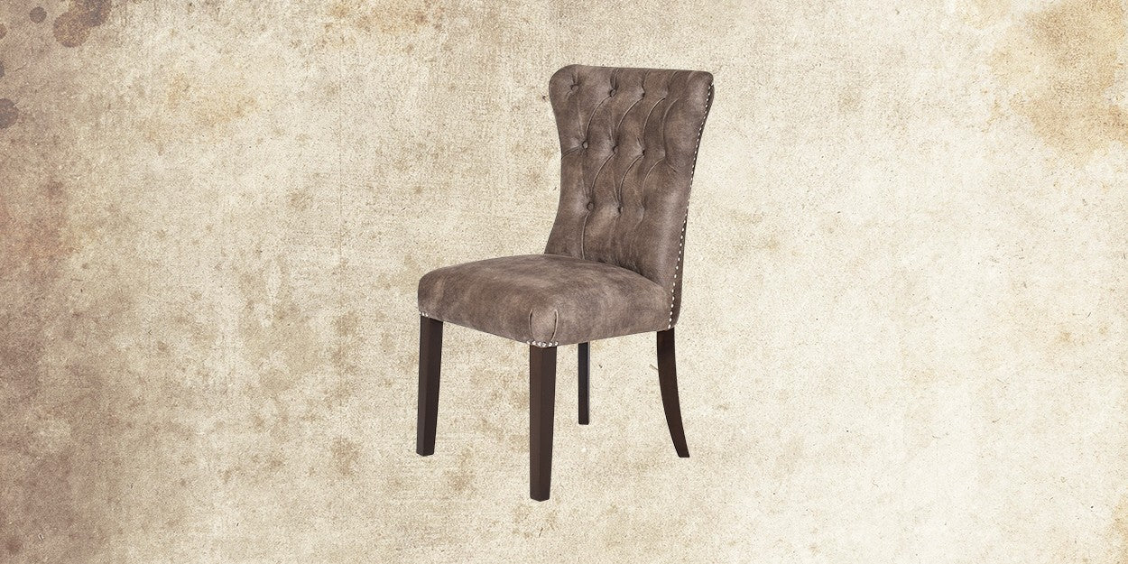 Upholstered Dining Chair with Wooden Frame Base