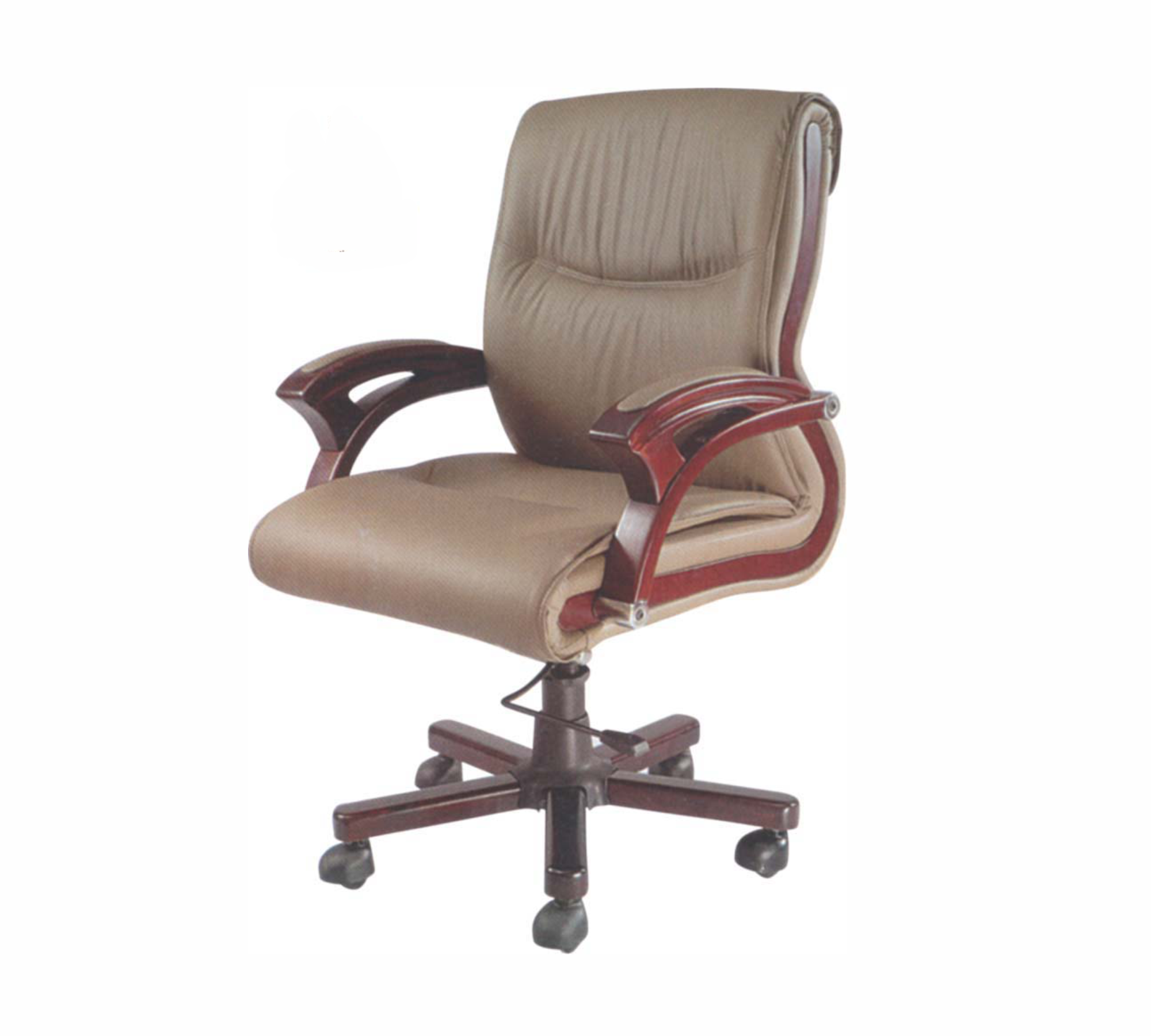 Medium Back Executive Chair Wooden Base