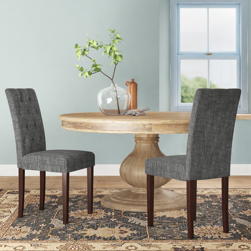 Upholstered Dining Chair in Solid Black