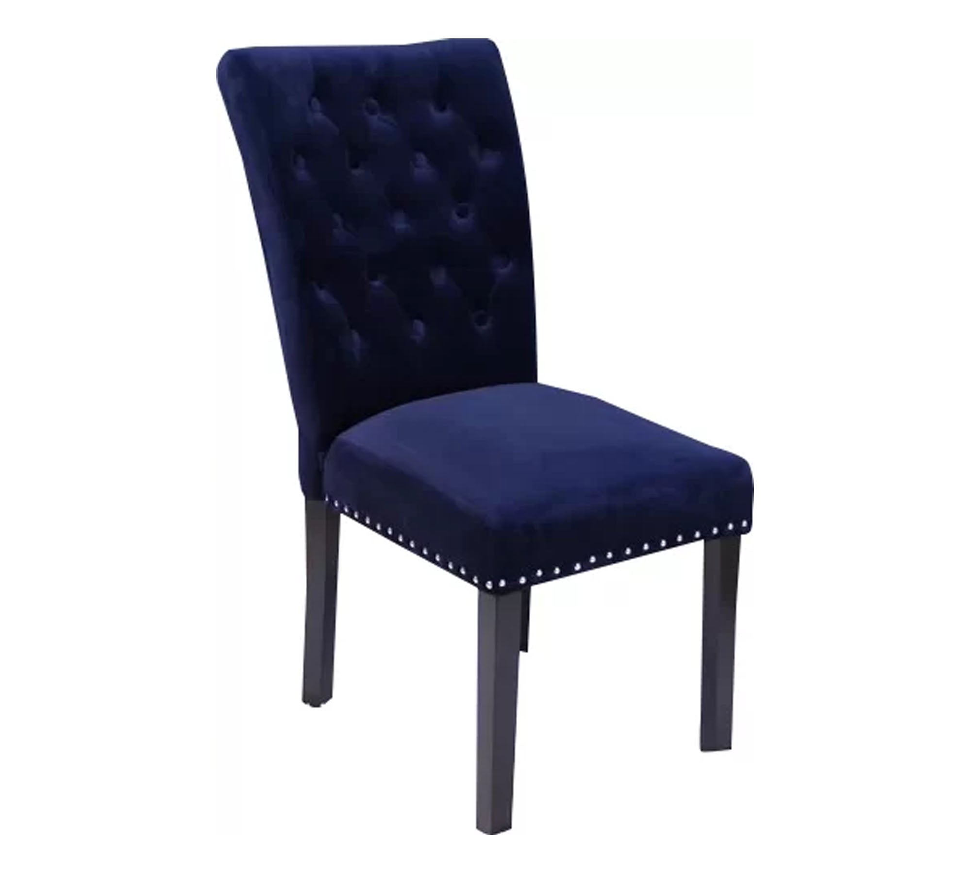 Solid Wooden Frame Legs Base Fabric Velvet Armless Dining Chair