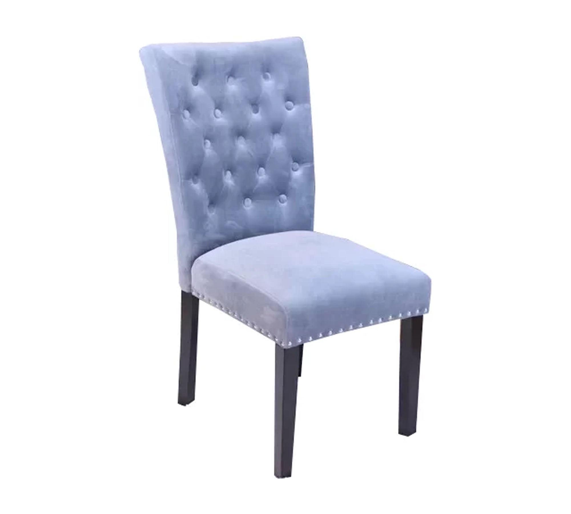 Solid Wooden Frame Legs Base Fabric Velvet Armless Dining Chair