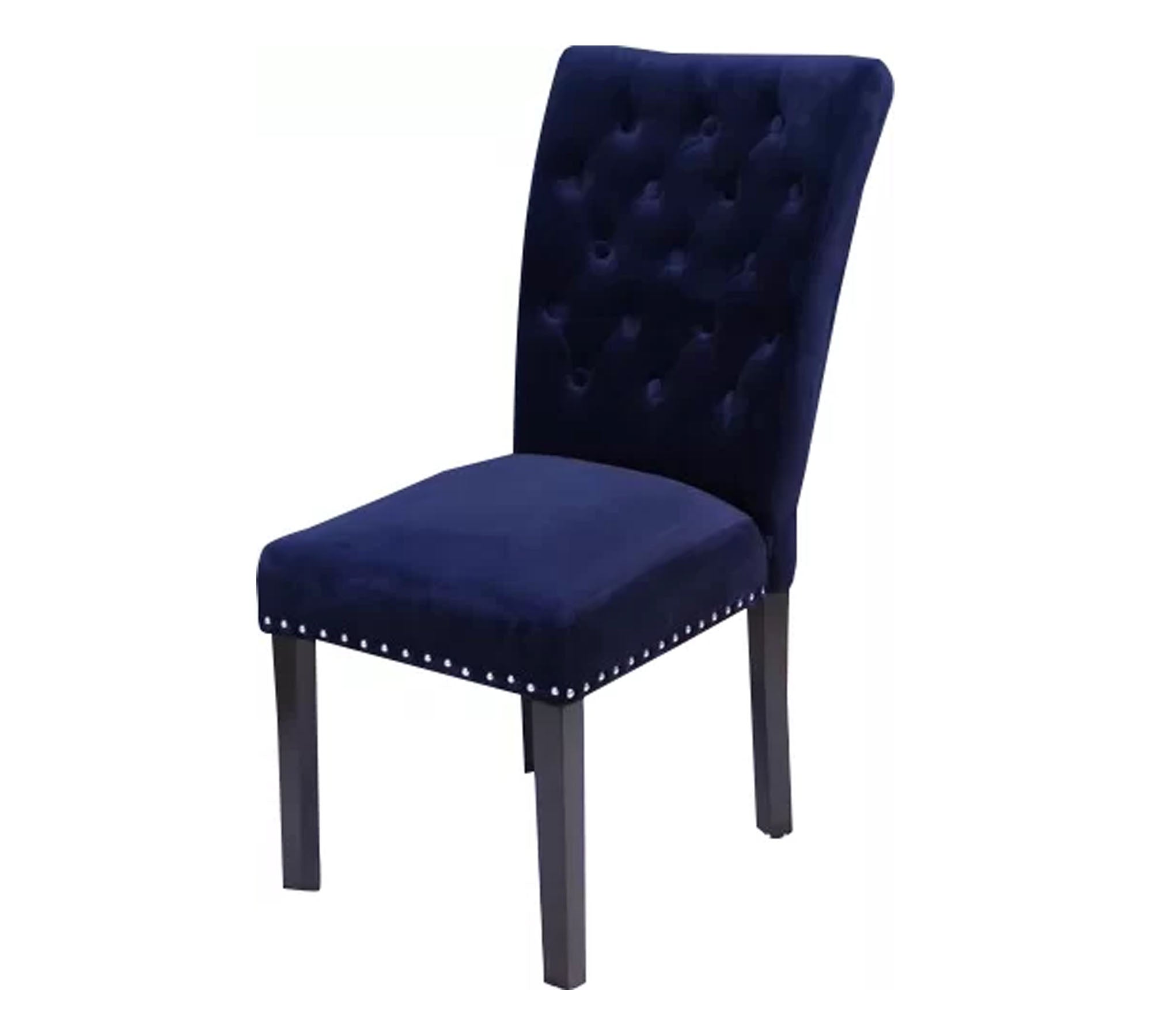 Solid Wooden Frame Legs Base Fabric Velvet Armless Dining Chair