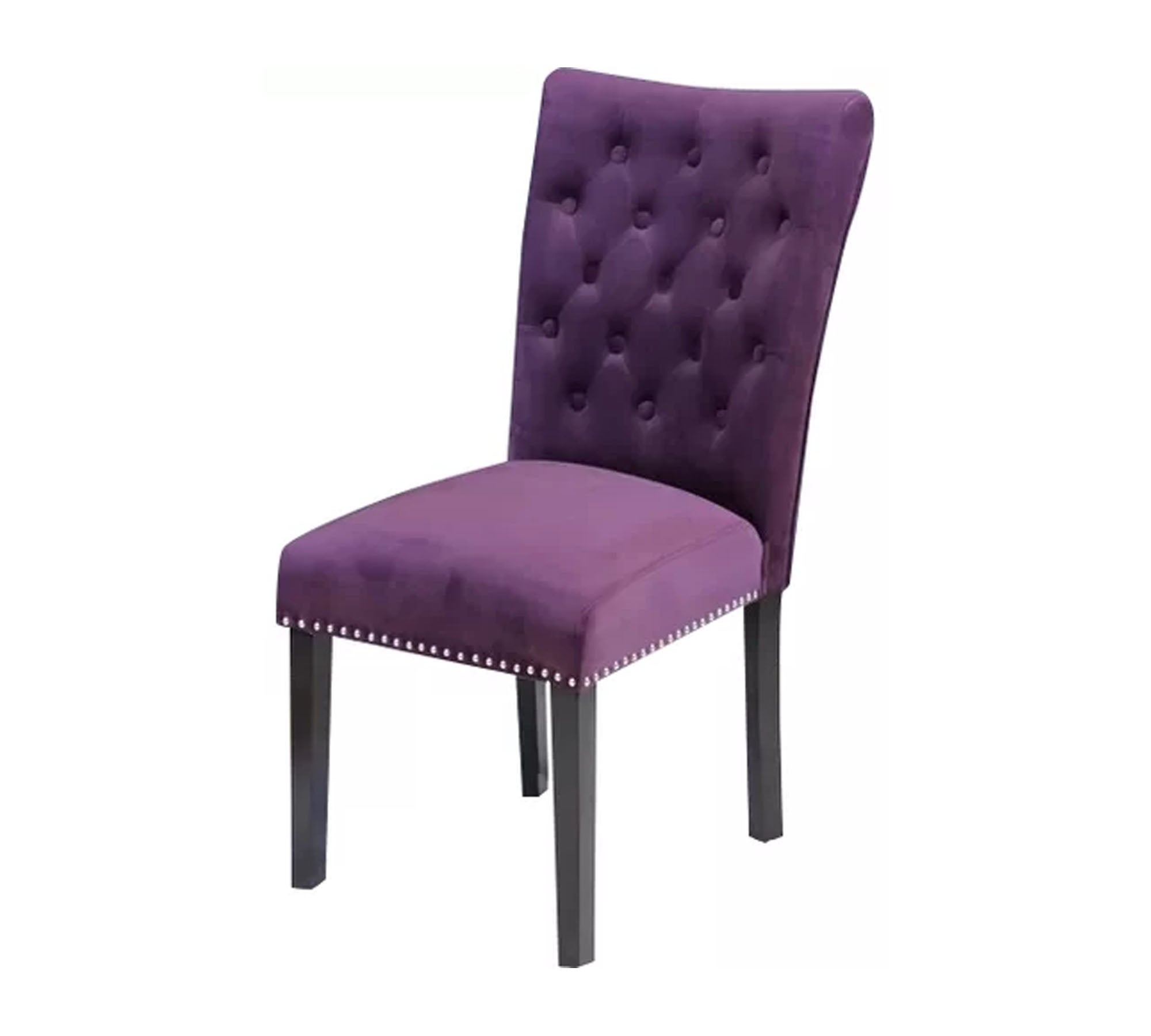 Solid Wooden Frame Legs Base Fabric Velvet Armless Dining Chair