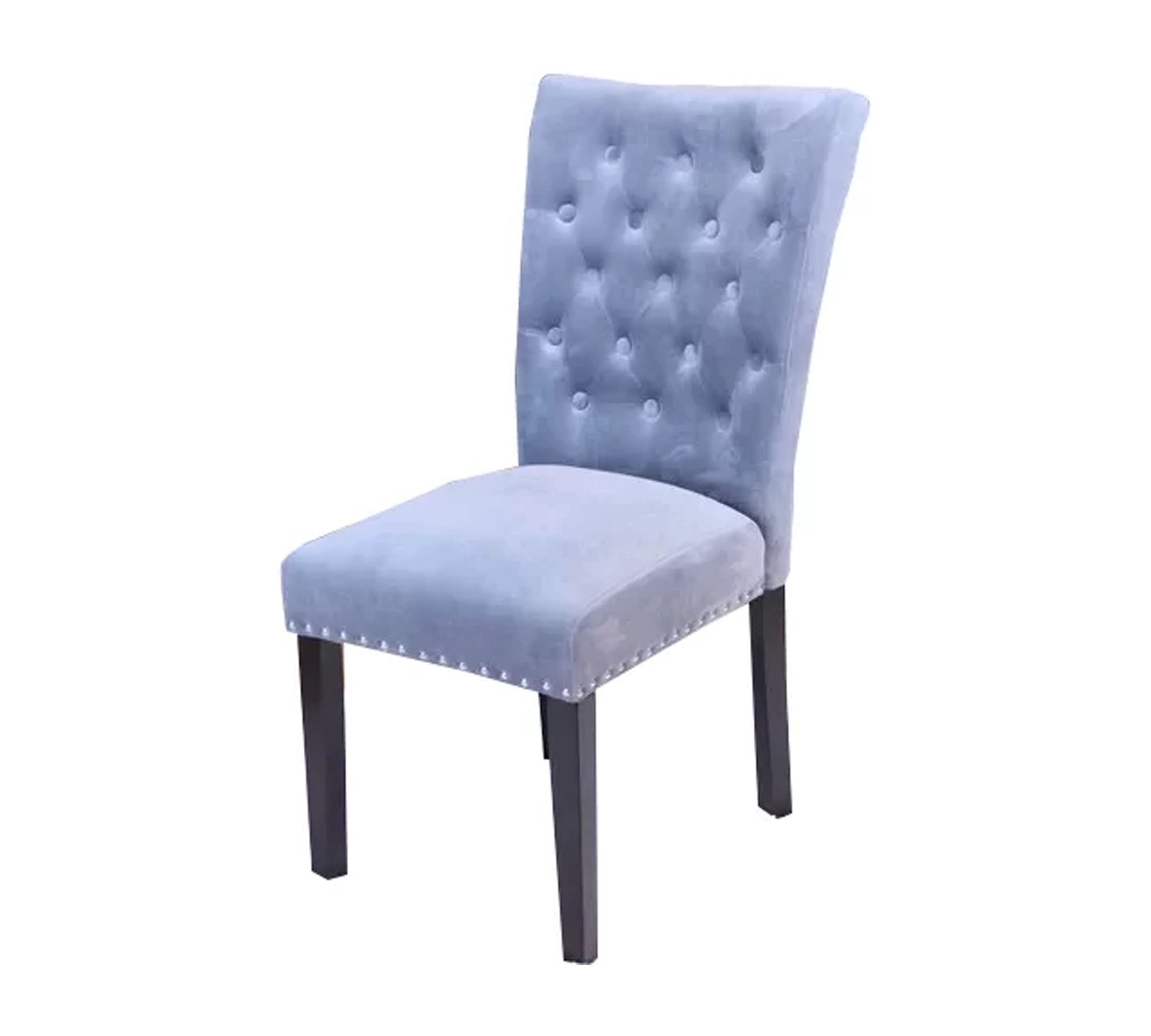 Solid Wooden Frame Legs Base Fabric Velvet Armless Dining Chair