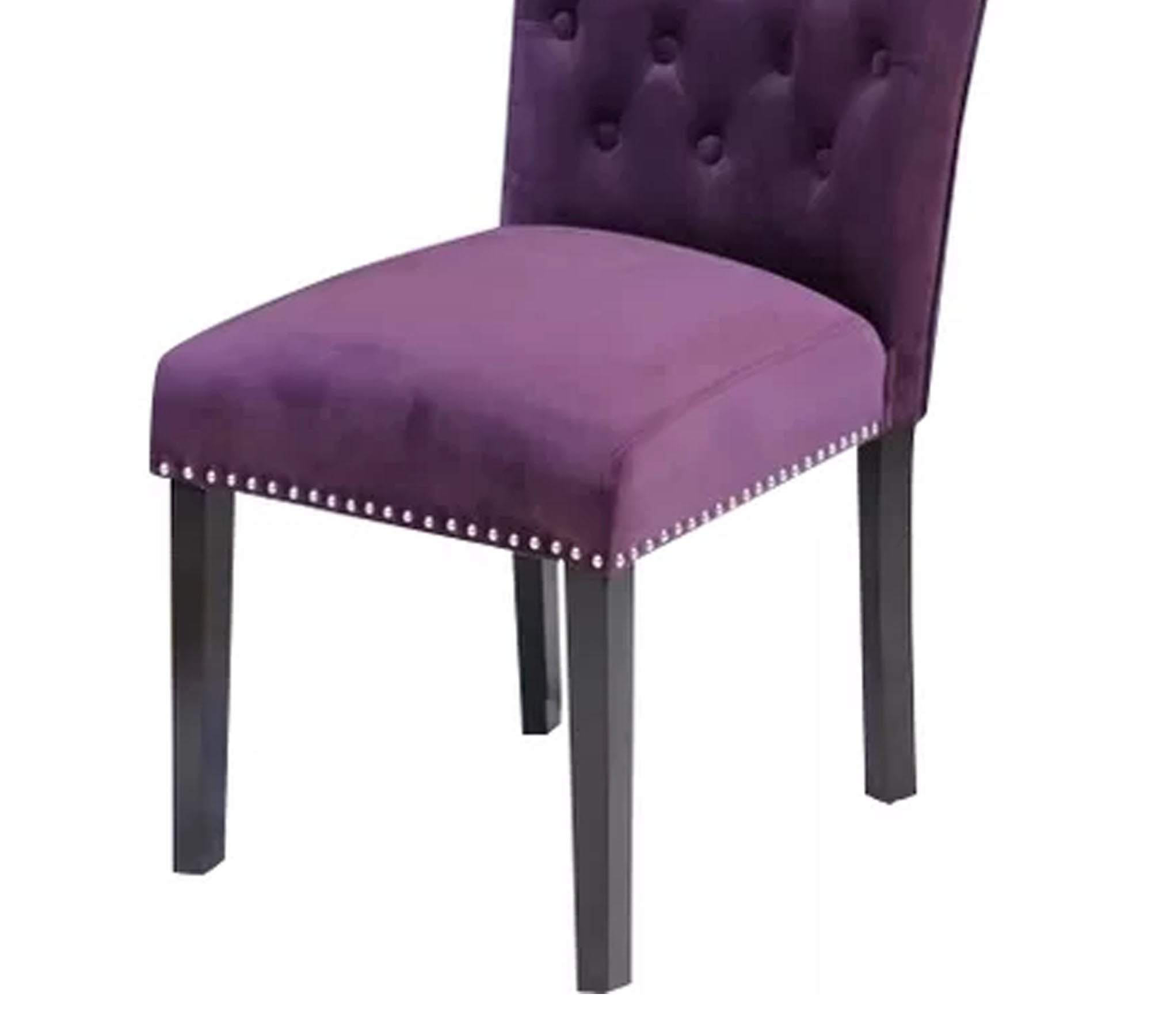 Solid Wooden Frame Legs Base Fabric Velvet Armless Dining Chair