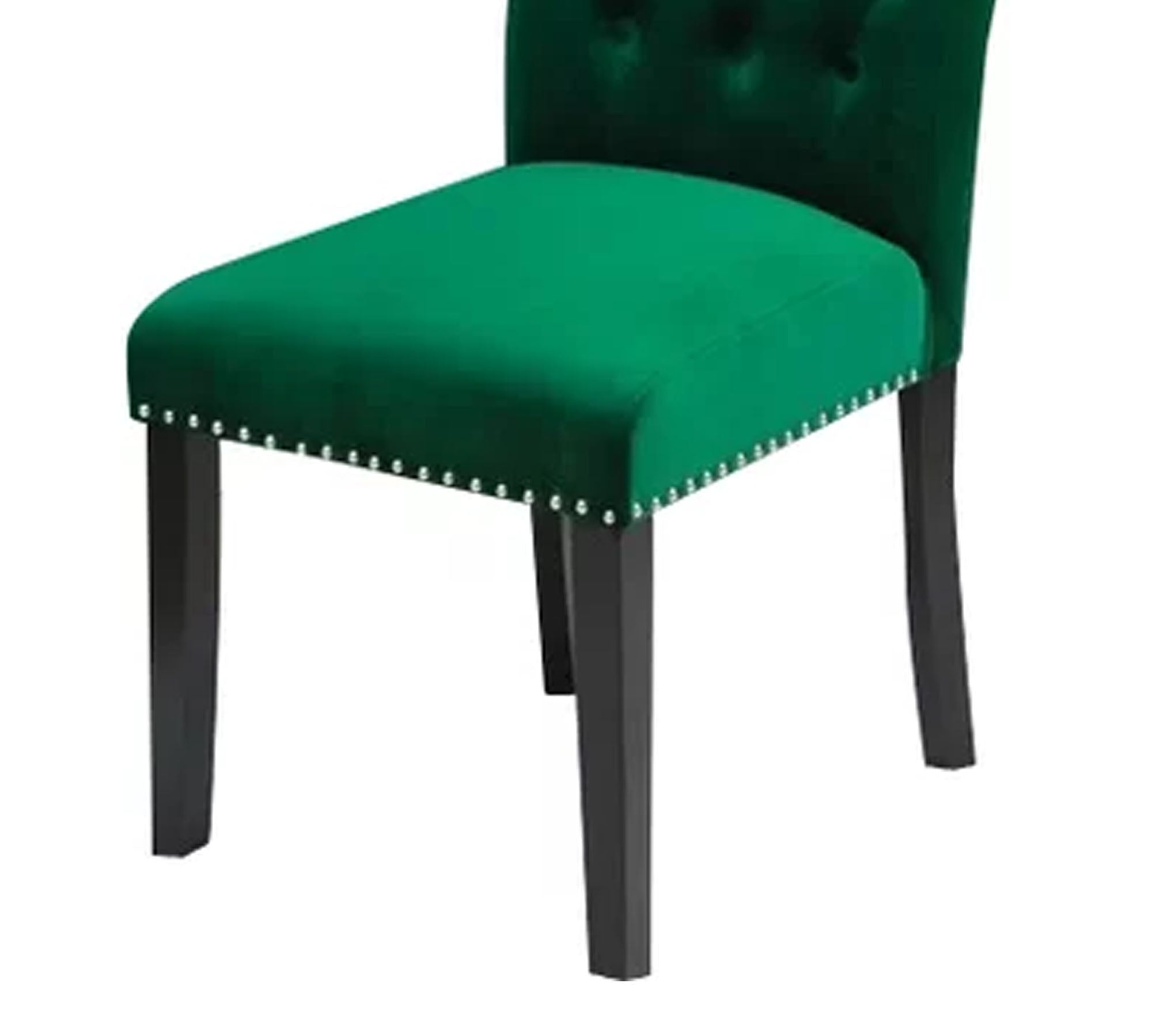 Solid Wooden Frame Legs Base Fabric Velvet Armless Dining Chair