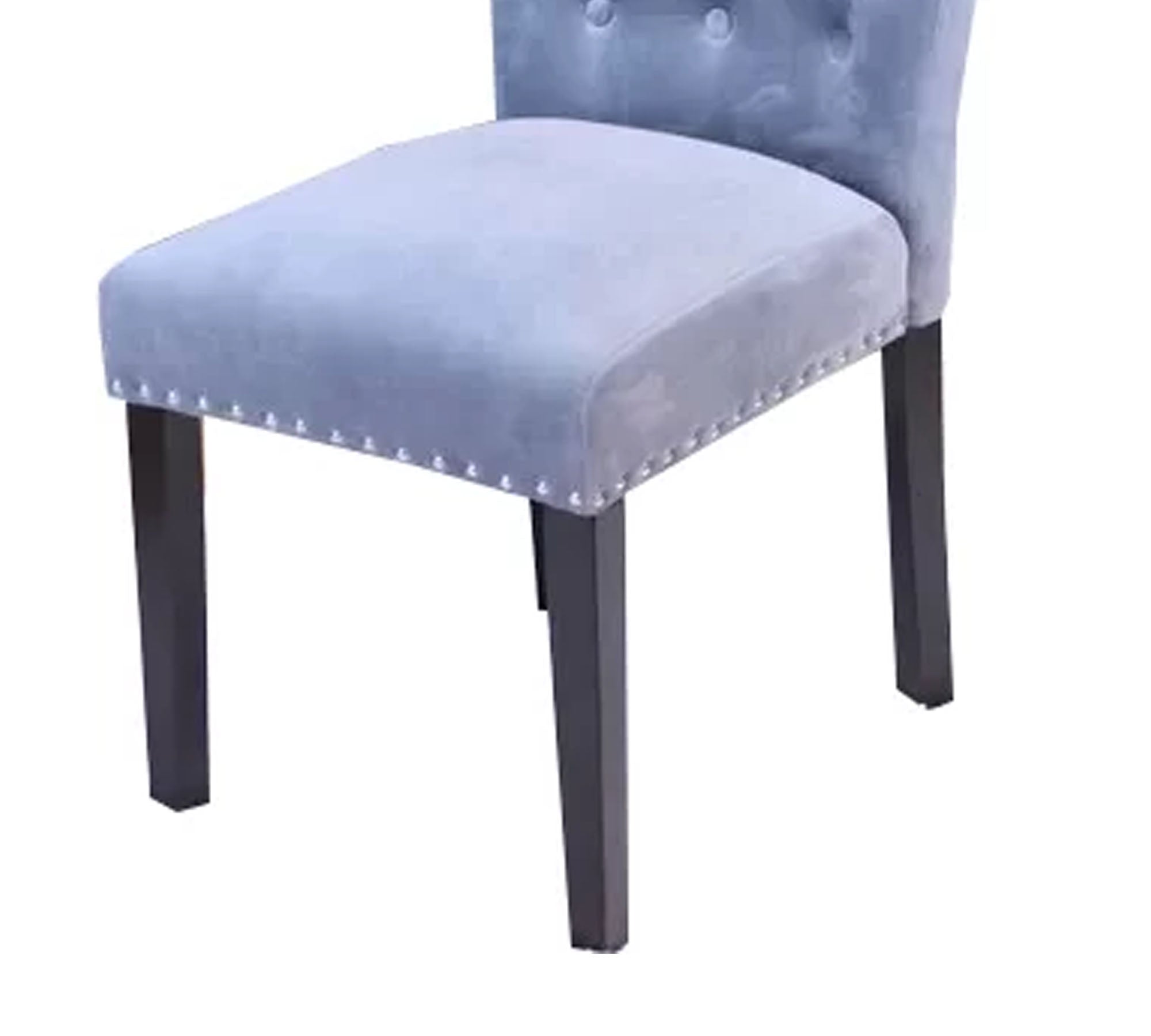 Solid Wooden Frame Legs Base Fabric Velvet Armless Dining Chair