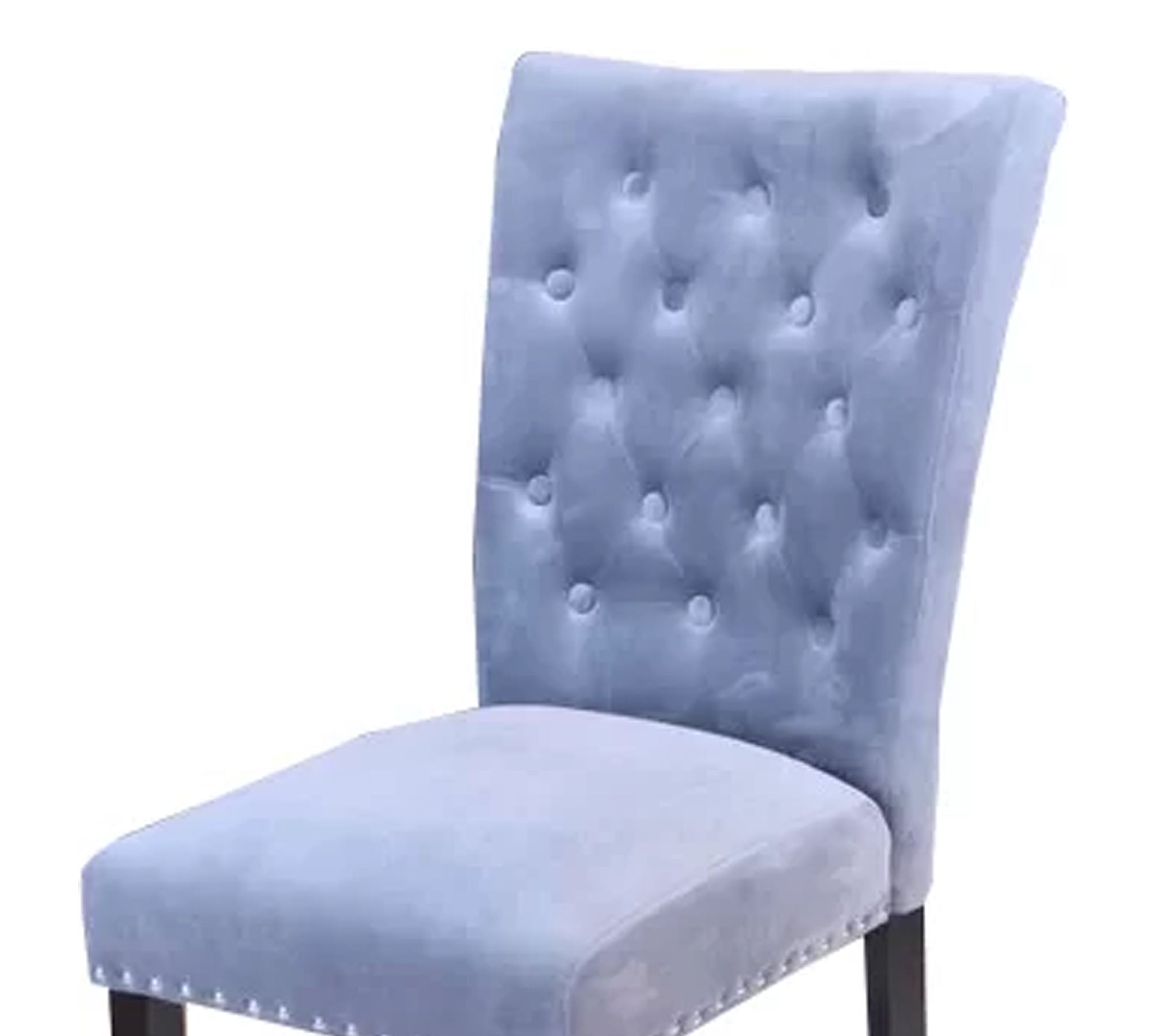 Solid Wooden Frame Legs Base Fabric Velvet Armless Dining Chair